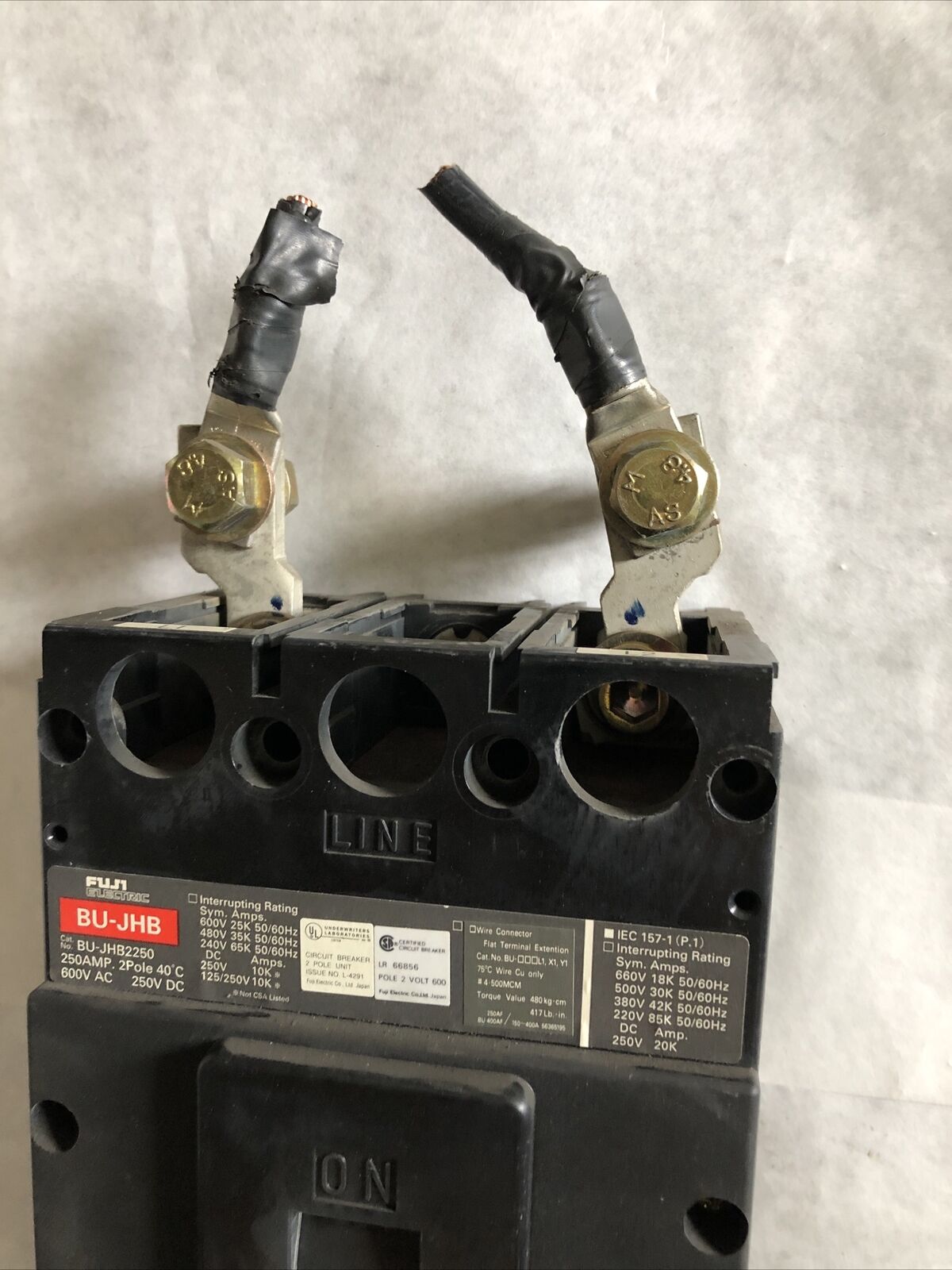 Fuji Bu-Jhb2250,Fuji Bu-Jhb Circuit Breaker,250 Amp,2-Pole,600 Vac/250 Vdc,Bm