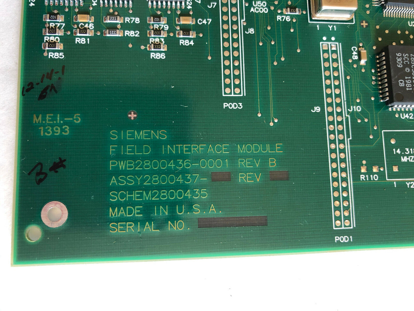 New Siemens 505-7201 Field Interface Module 2800437, Pwb2800436-0001,Cl