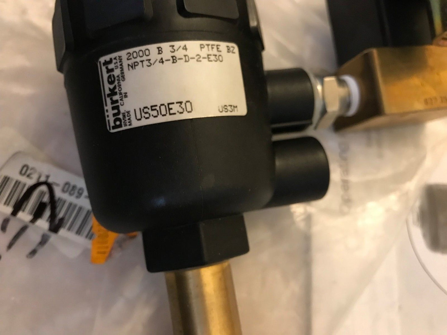 3/4" Burkert Us50e30s Eat Angel Pilot Valve 2000 B 3/4 Bz 450259 0311 C 5/64 Fpm