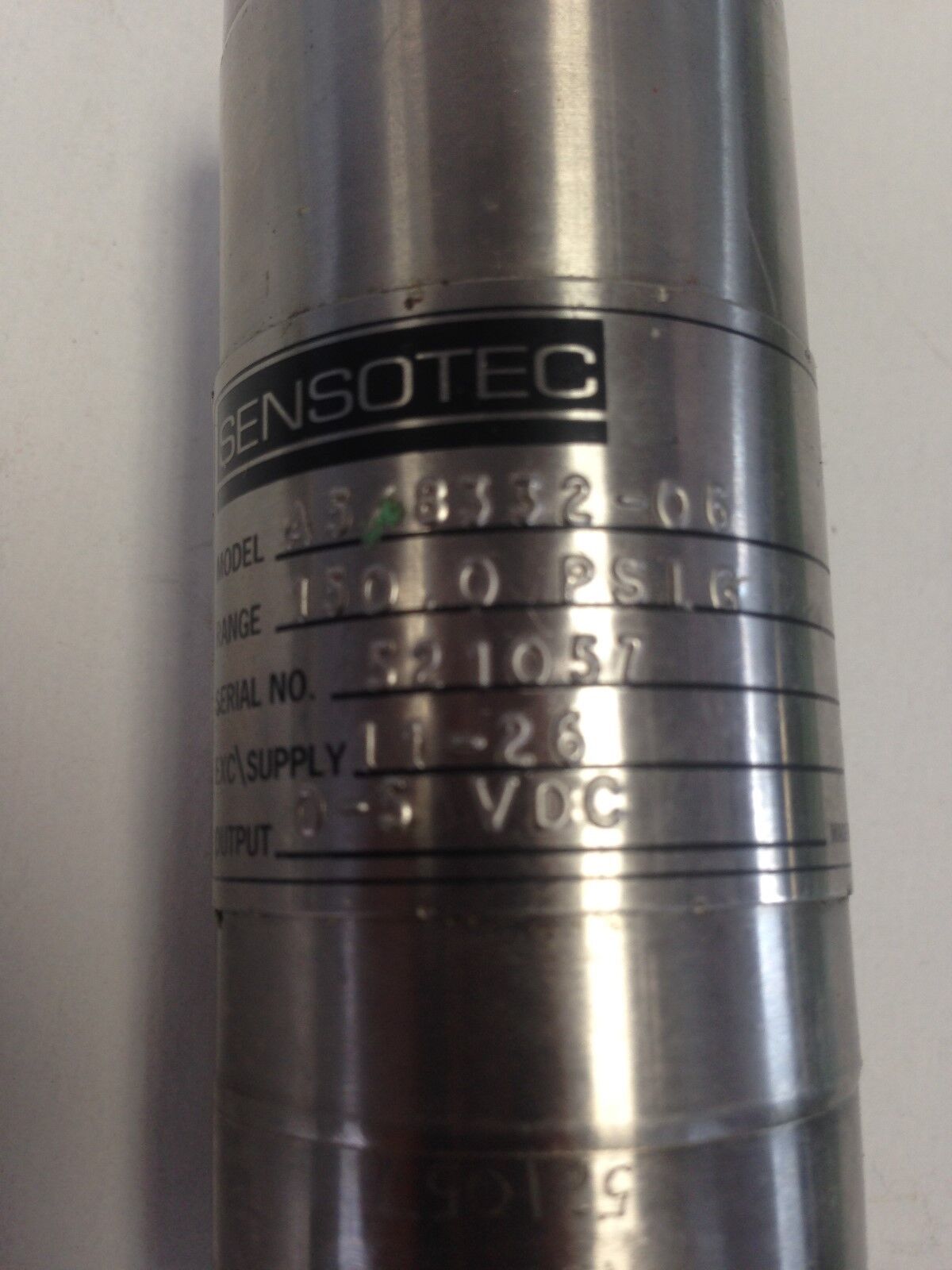 Sensotec A5/8332-06 Pressure Transmitter,Bl