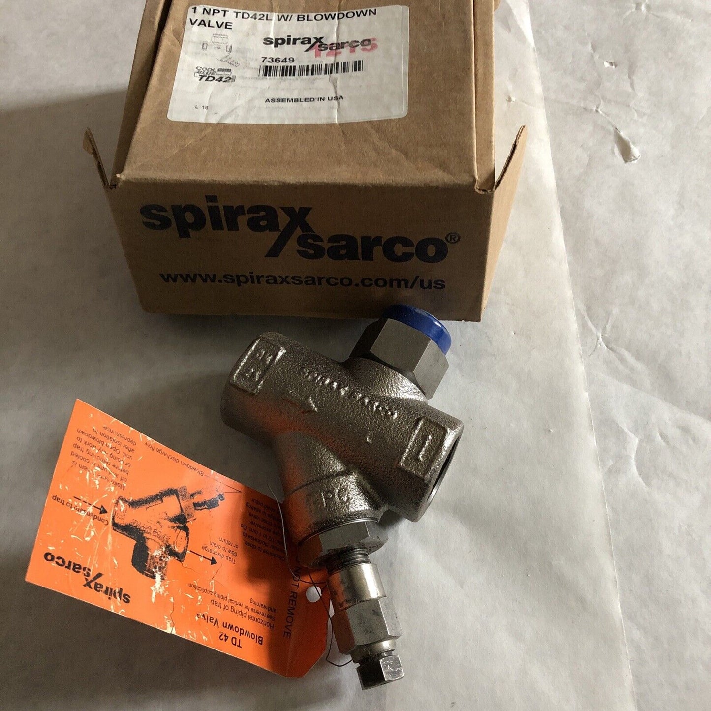 Spirax Sarco Td42l L16 W/ Blowdown Valve Thermodynamic 1” Steel Steam Trap,Bg