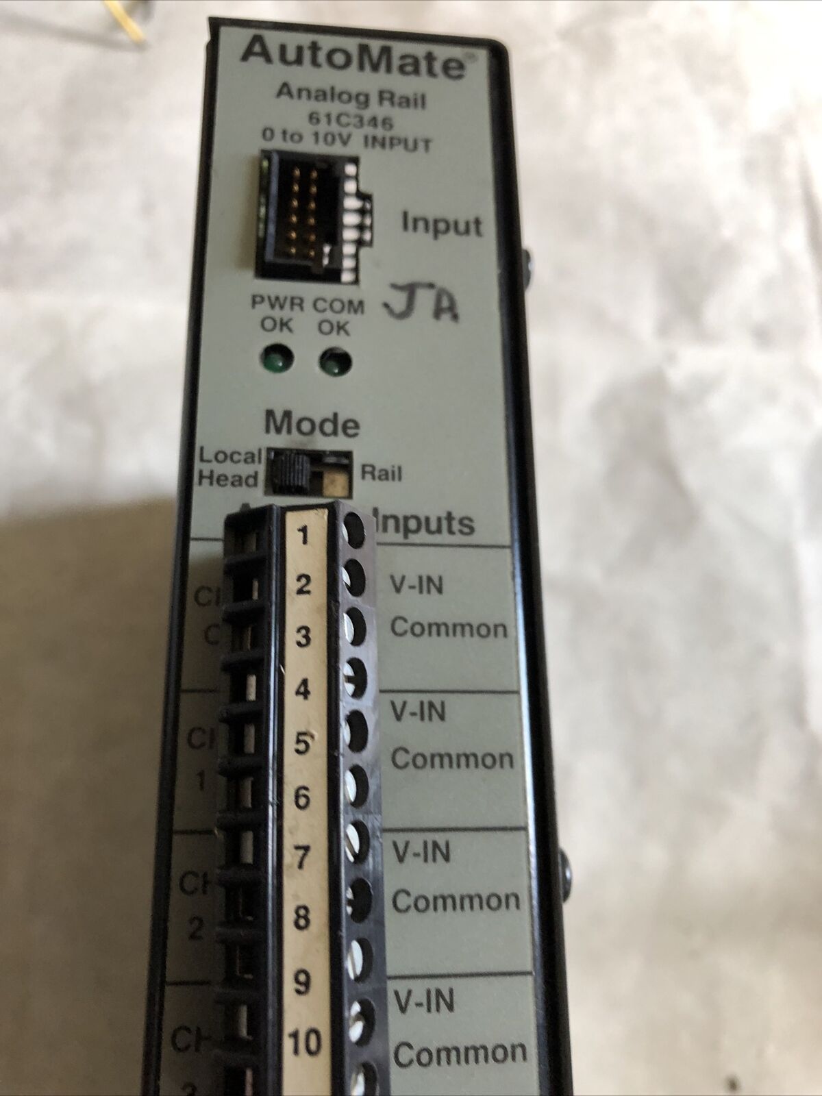 Reliance Electric 61C346,Automate Analog Rail,86429-78Ra,0-10Vdc,J-3688-1,Be