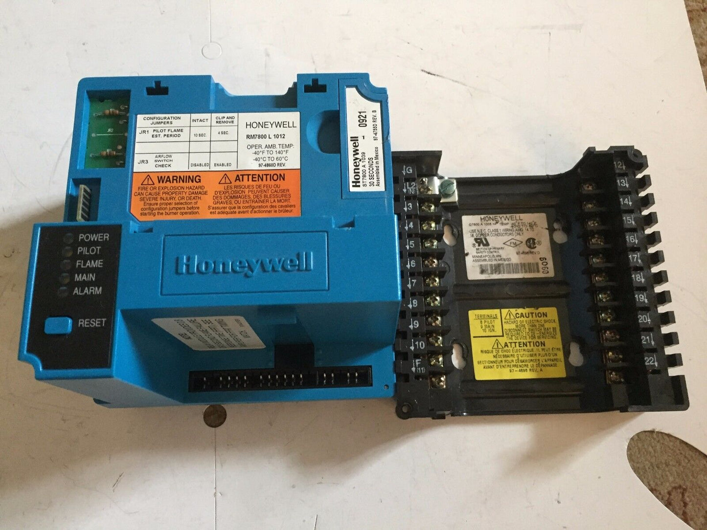 Honeywell Rm7800l1012,St7800a1038,Q7800a1005 Burner Control,Rm7800 L 1012,Eq