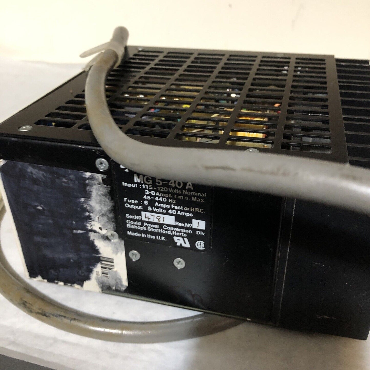 Modicon Power Supply 120Vac Gould Mg 5-40A,Bt