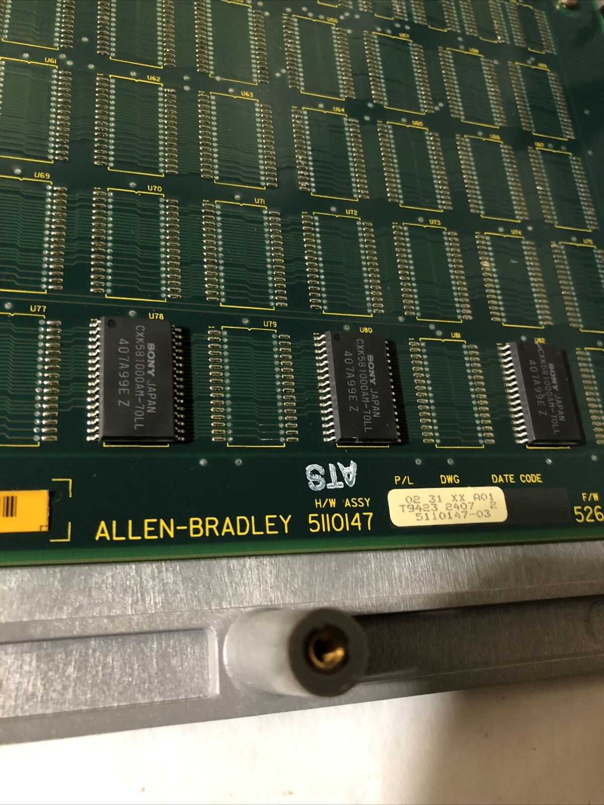 Allen Bradley S/S510014731,5250-Mlp1,256K Logic Daughterboard Logic Processor,Bq