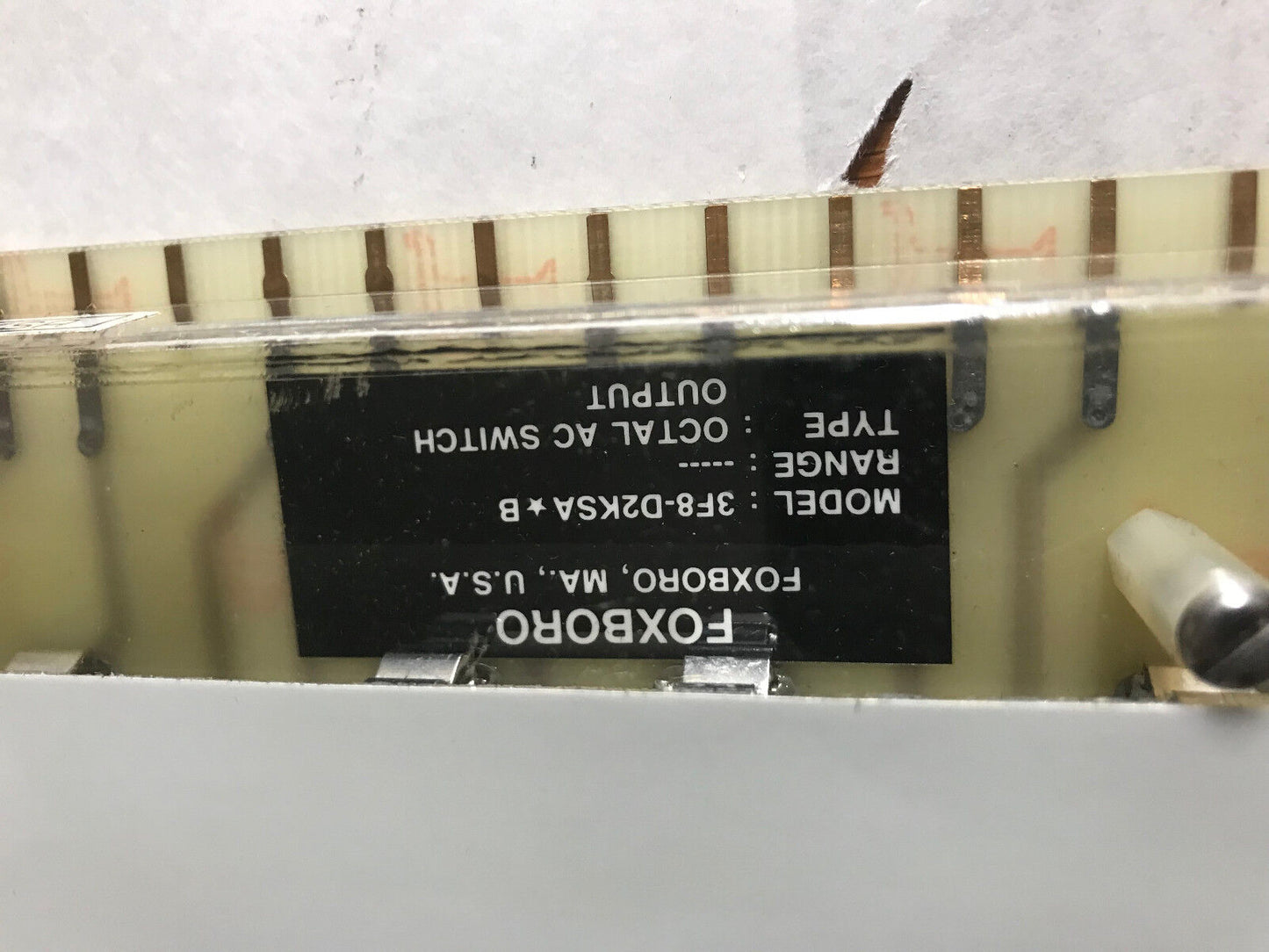 Foxboro 3F8-D2ksa Octal Ac Switch,3F8-D2ksa*B,T71x71,A2049gr H,3F8-D2ksa*8,Ag