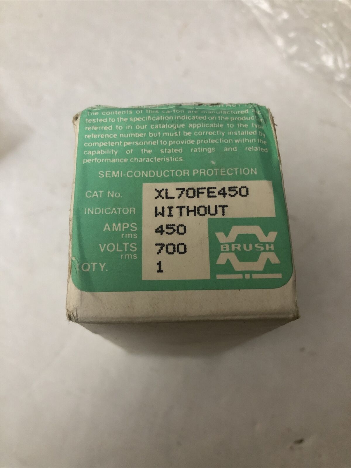 New Bussmann Xl70 Fe 450 Fuse 450Amp 700Volt Brush Xl70fe450 ,Cw
