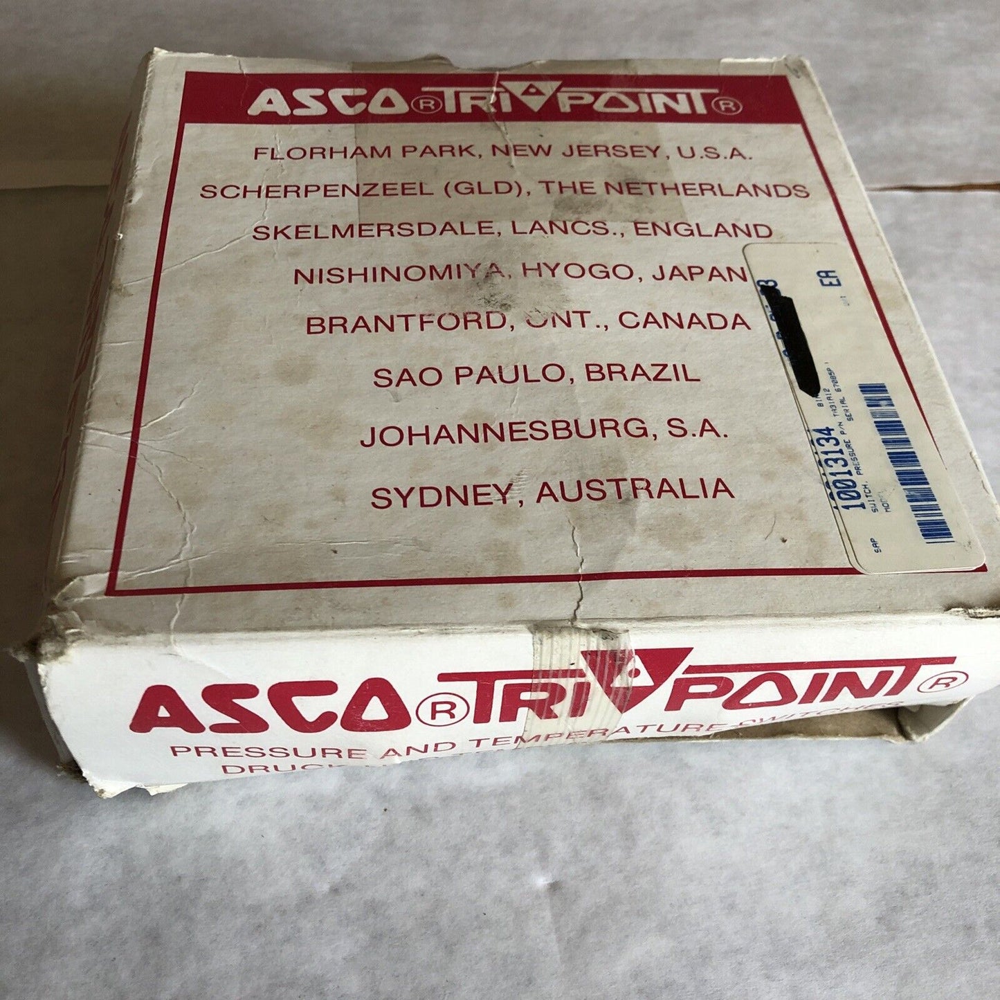 New Asco Ta31a12 Pressure Switch Fuel Gas 15Psig 1.1Bar Max,Bv