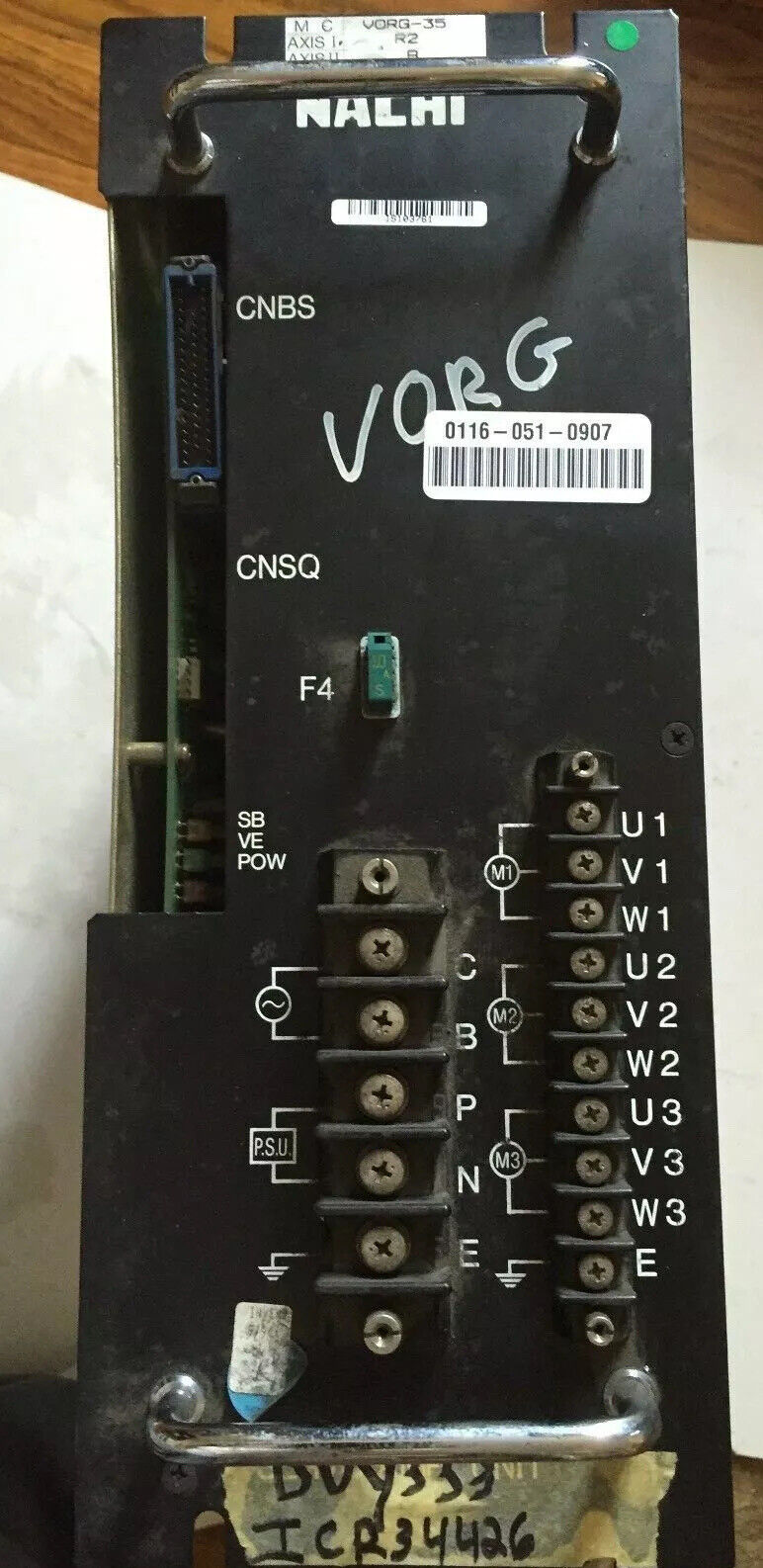 Nachi Fujikoshi Duy333,Vorg-35,Icr34426,9102093,Duy 333,Dc15v Servo Unit,Av