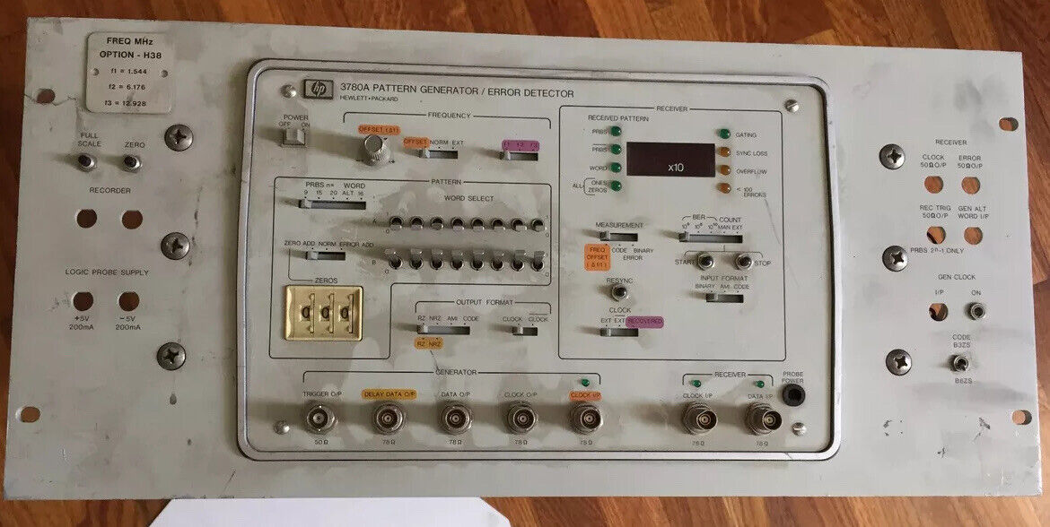 Hp 3780A Pattern Generator/Error Detector,Agilent Opt 001/C03/H38,Bu
