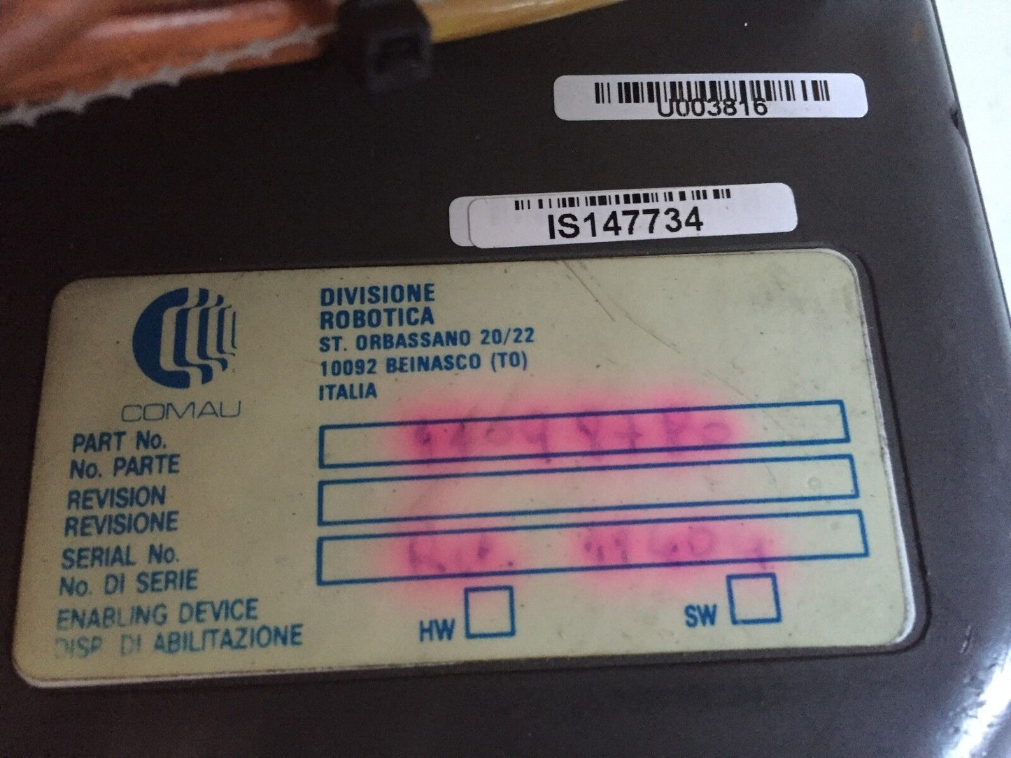 Comau 11098780, Comau Welding Systems,Comau 11098780 Teach Pendant,Bq