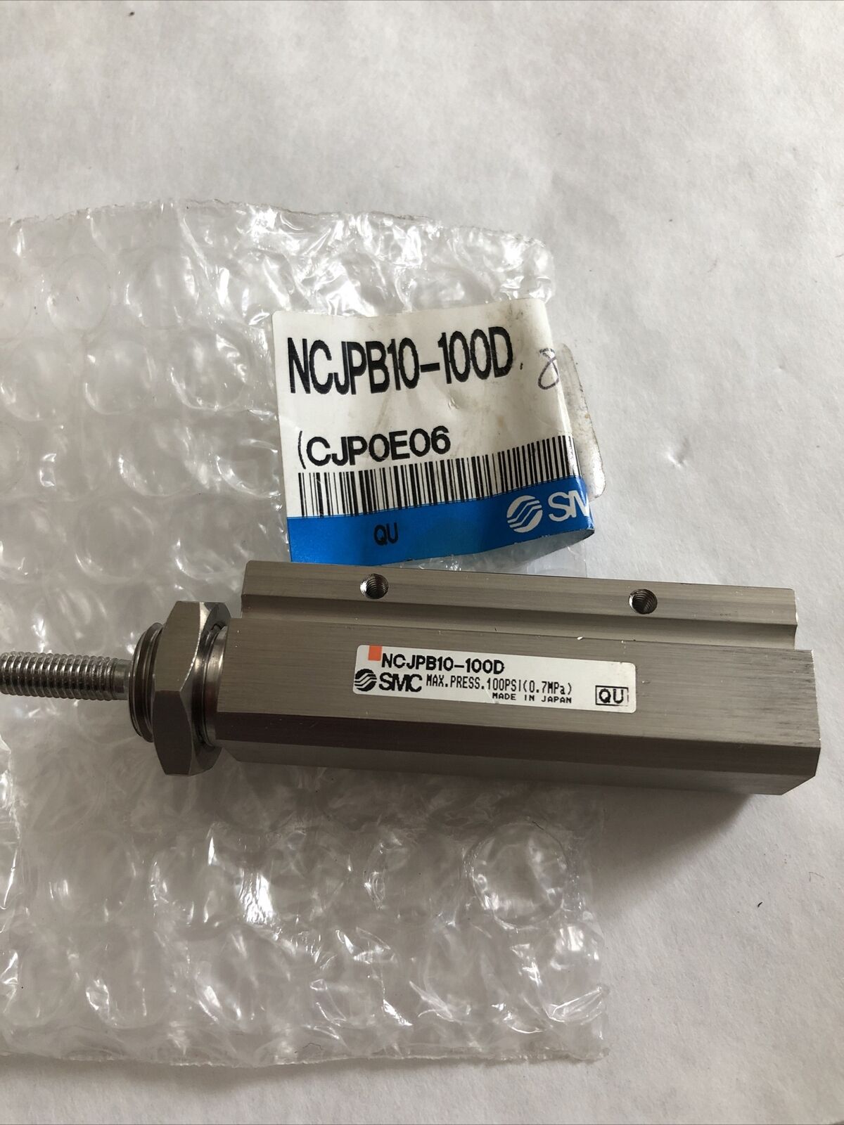 New Smc Ncjpb10-100D Miniature Cylinder 1" Travel Ncjpb10-100D,100Psi,Bn
