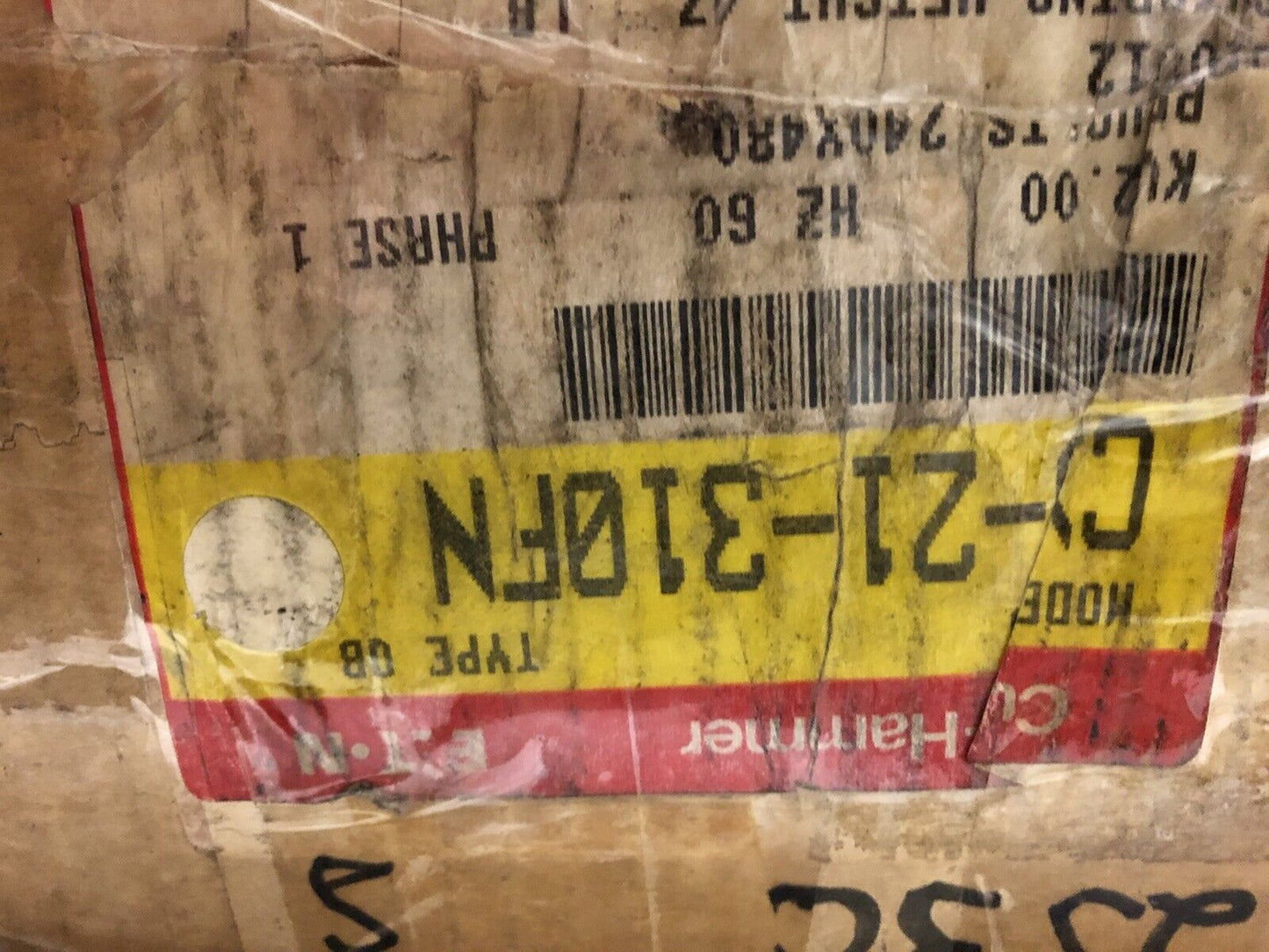 New Cutler Hammer Cx6-21-310Fn 2Kva 240X480v Pri 120/240V Transformer,Eg