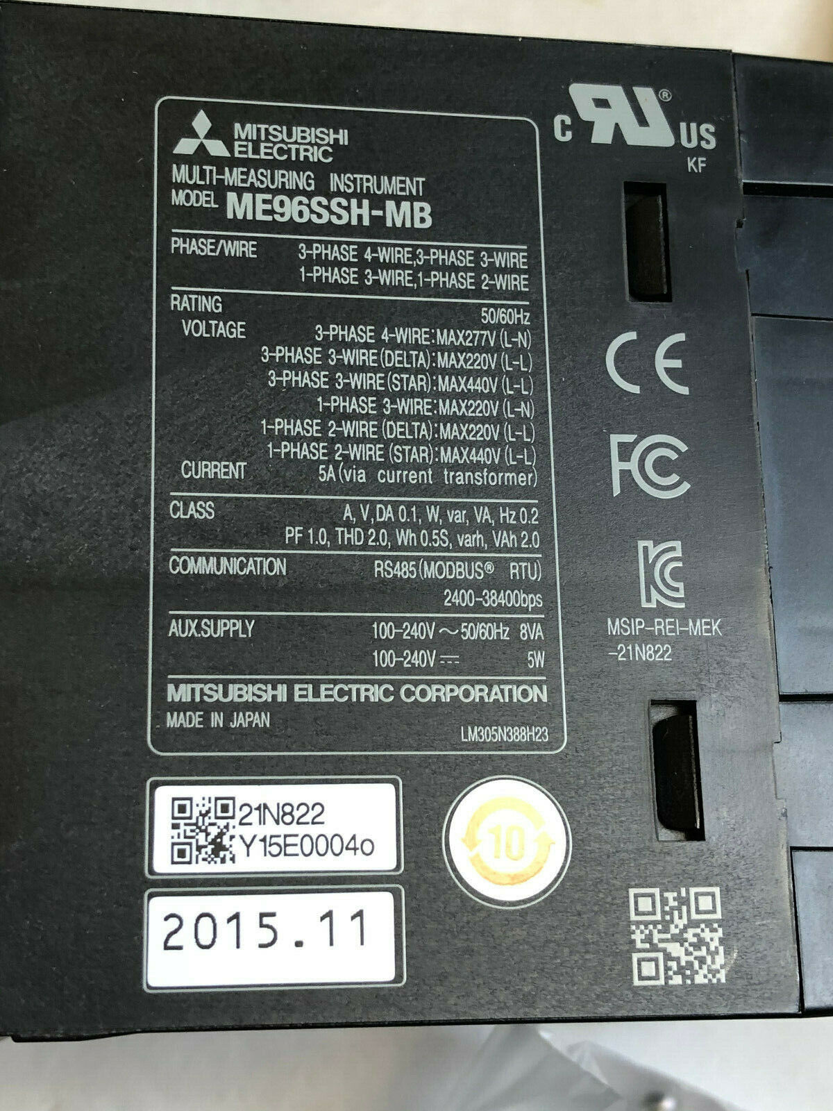 New Mitsubishi Me96ss,Me96ssh-Mb,Multi-Measuring Instrument Panel Meter,Sj