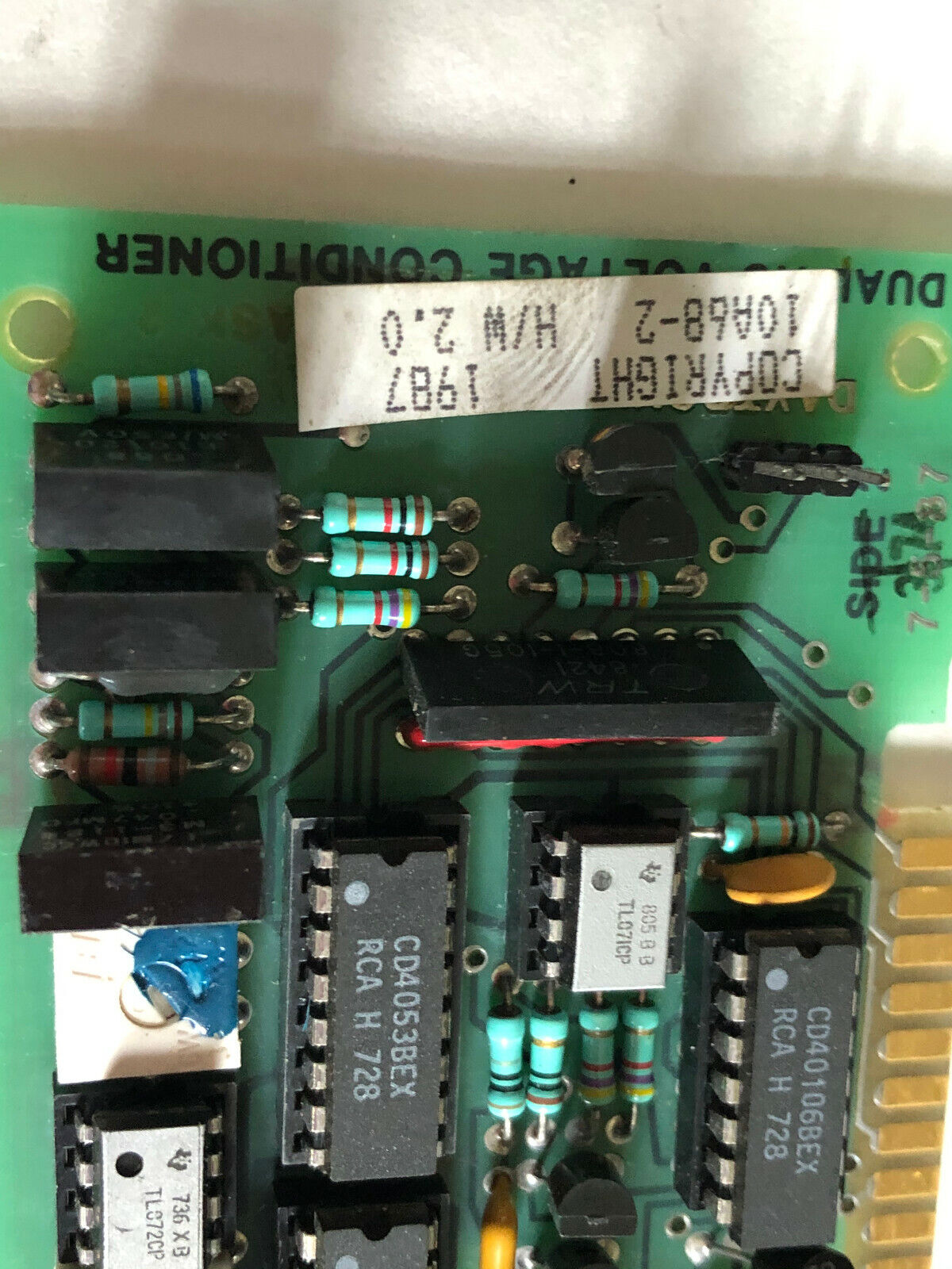 Daytronic 10A68-2 H/W 2.0,7-5-87,73868 2,Dula Voltage Conditioner 10A68-2,Bt,Cg