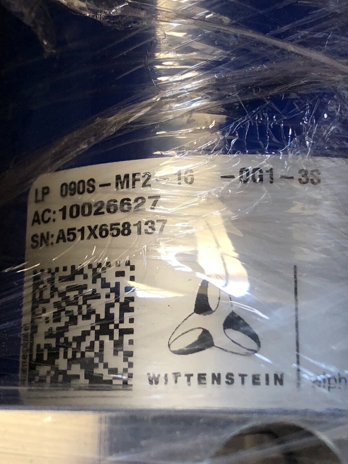Wittenstein Lp 090S Mf2 16 0G1 3S Alpha Lp090s-Mf2-16-0G1-3S Gear Head Box,An