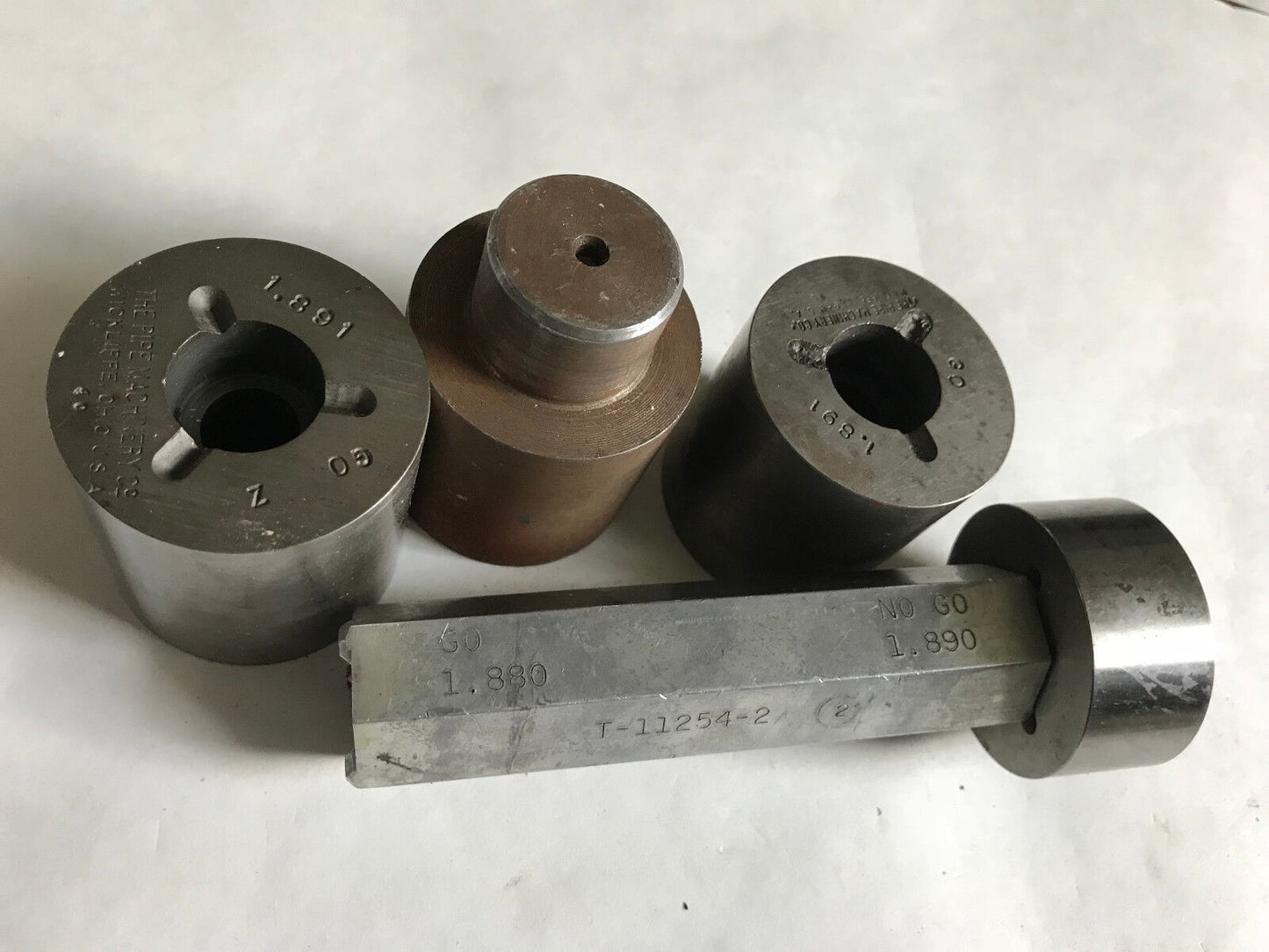 Lot The Pipe Machinery Go No Go Plug Gage 1.890 1.891 1.891 ,Ac