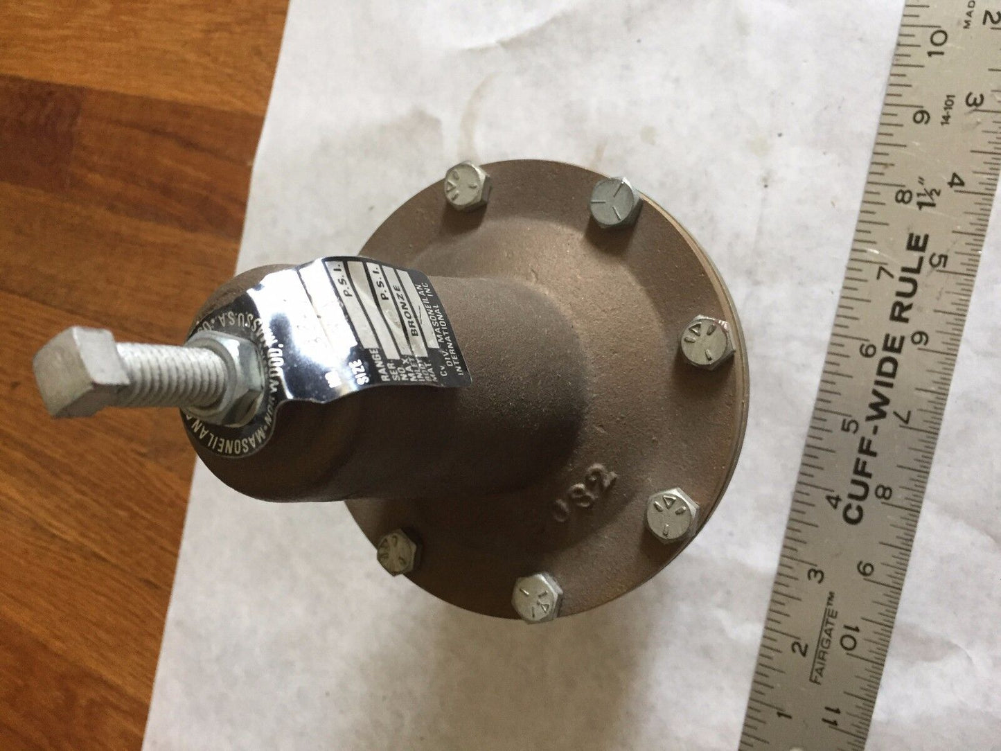Masoneilan 33-1,3/8" No 33-1 Bronze Relief Valve Regulator 60-100Psi Cv 27,Al