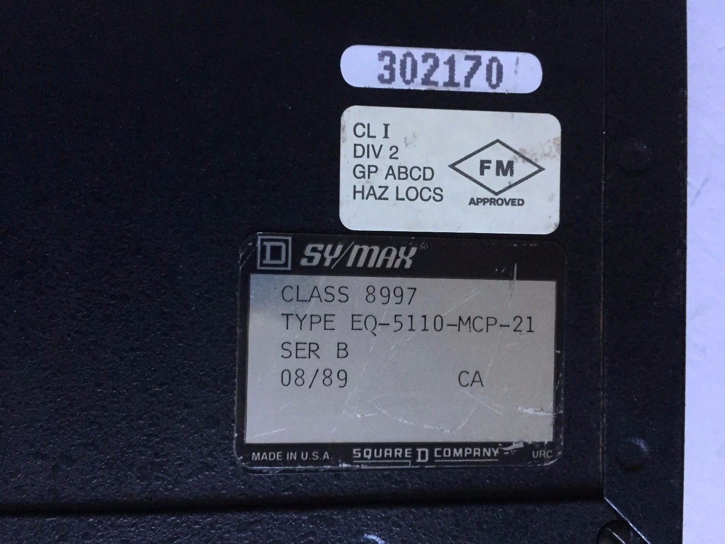 Squre-D 8997 Eq-5110-Mcp-21 Processor Sy/Max 300,8997Eq5110mcp21,Bb