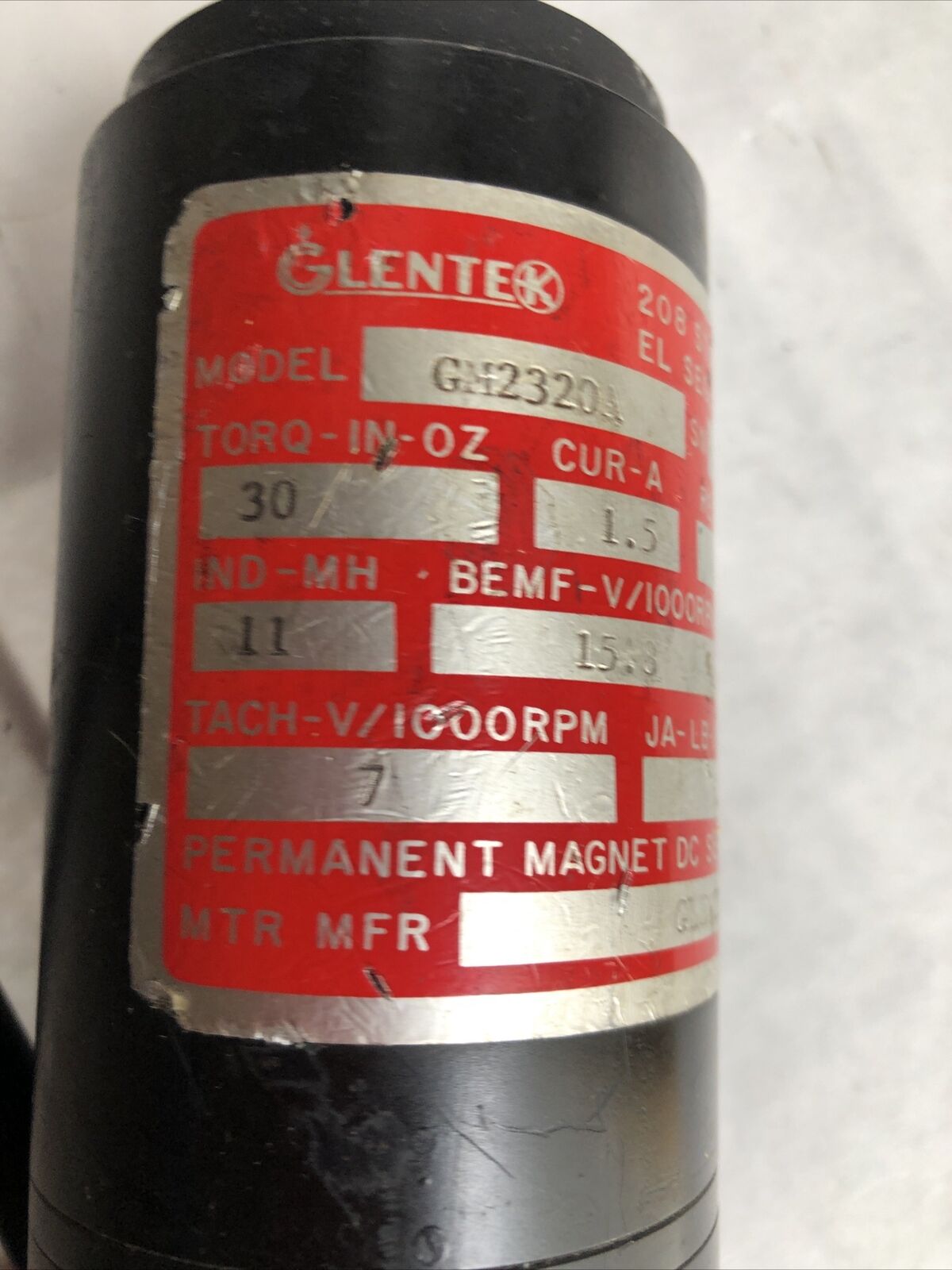 Glentek Gm2320a Servo Motor,Shaft Diameter: 6Mm, Shaft Length: 24Mm,Fd
