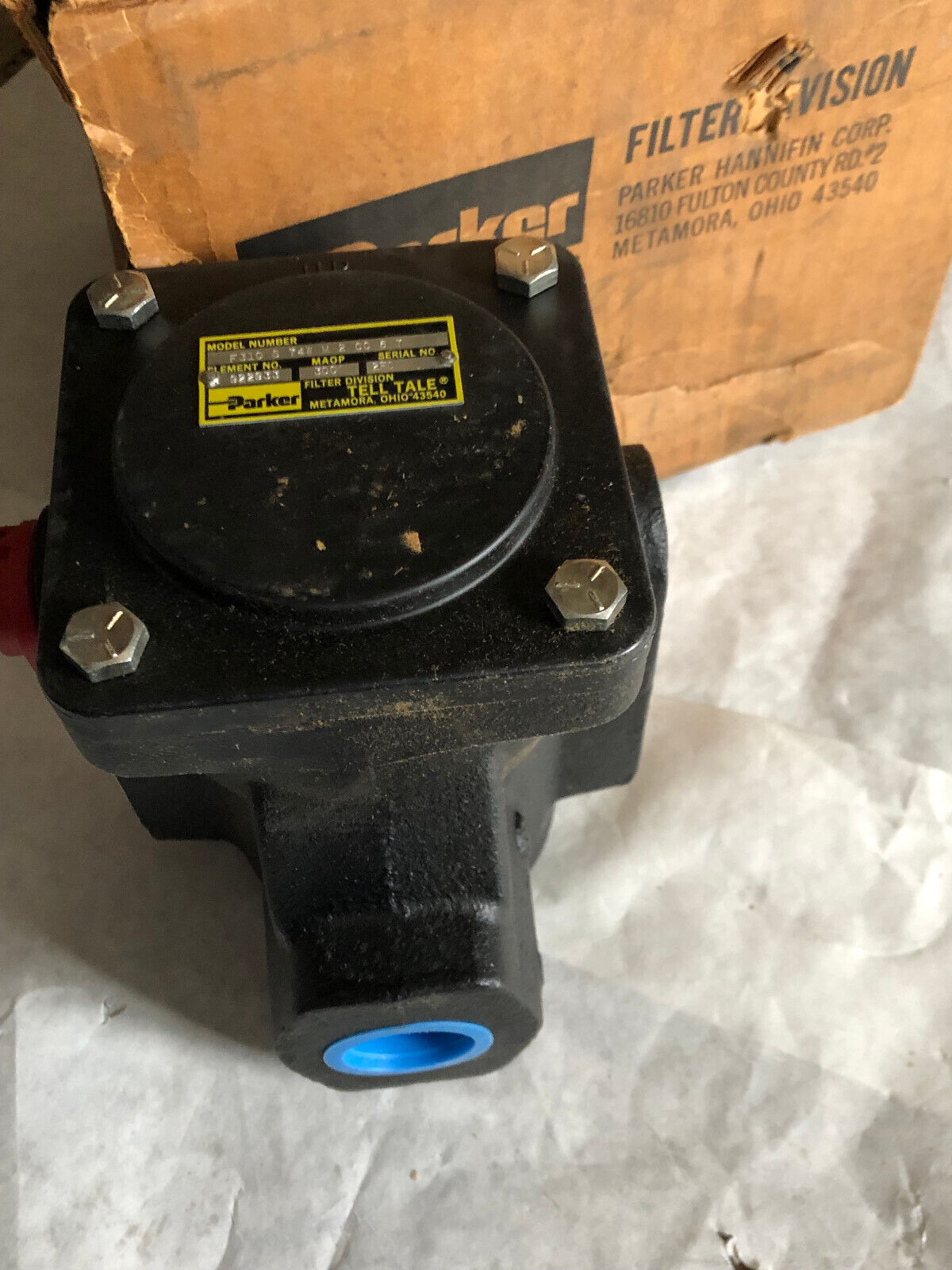 Parker Hannifin F310 S 74W M 2 Cc 6 7 Hydraulic Filter,922933,300,F310s74w M2,Bs