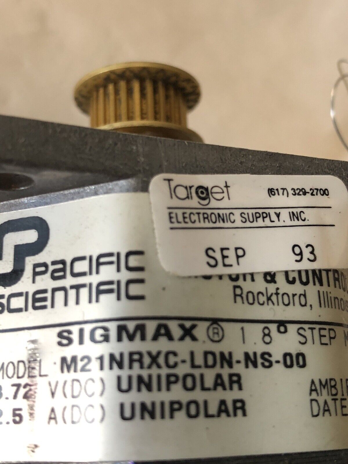Sigmax,Pacific Scientific M21nrxc-Ldn-Ns-00 1.8* Step Motor,Ex