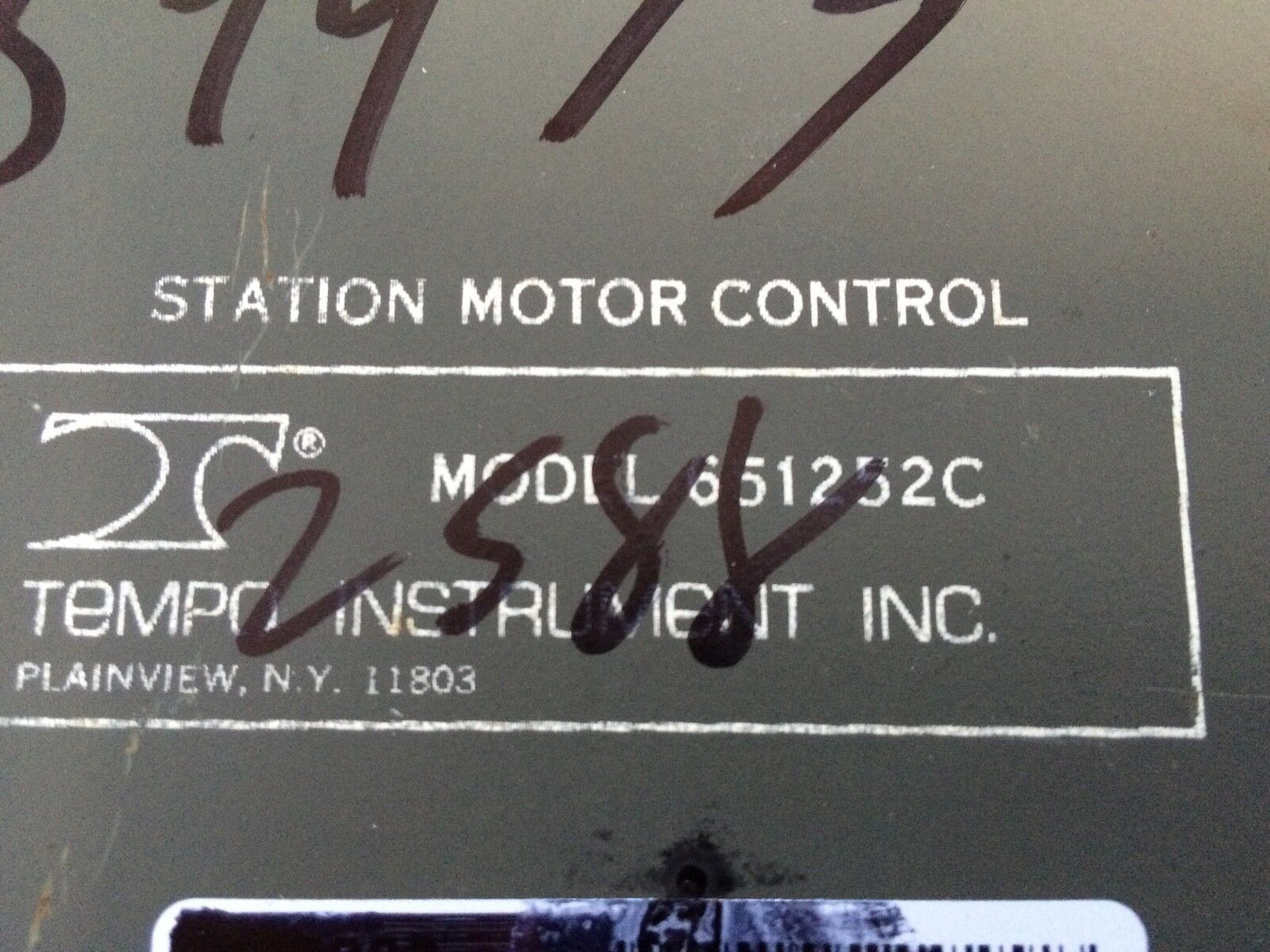 Tempo 651252C Station Motor Control Instrument Time Delay Relay,Cl