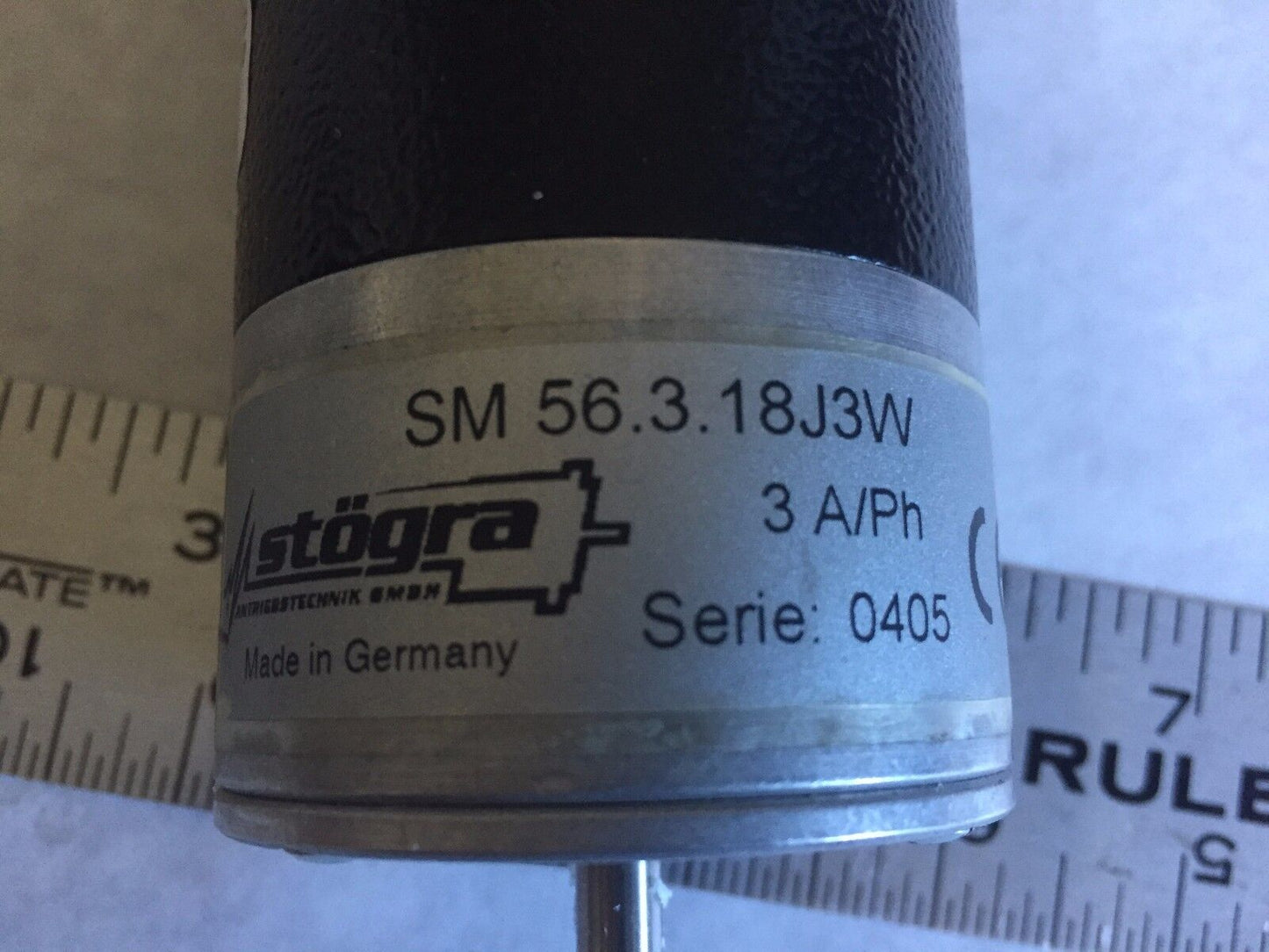New Stogra Sm 56.3.18J3w 3 A/Ph Stepper Motor, .250" Shaft,Bz