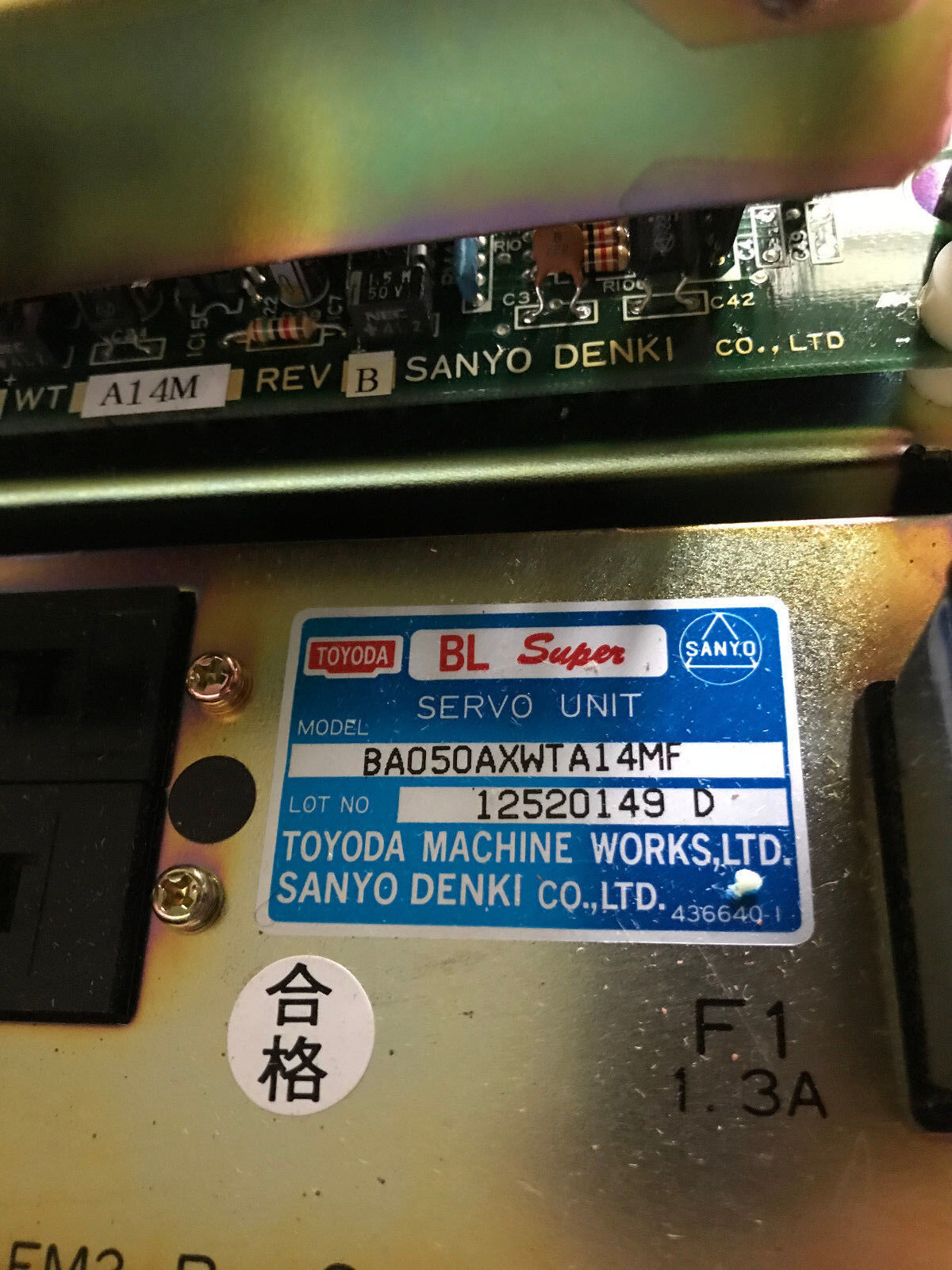 Sanyo Denki Ra15a18004,Toyoda Ba050axwta14mf,Bl Super Servo Unit Aeunit Ii,Ad