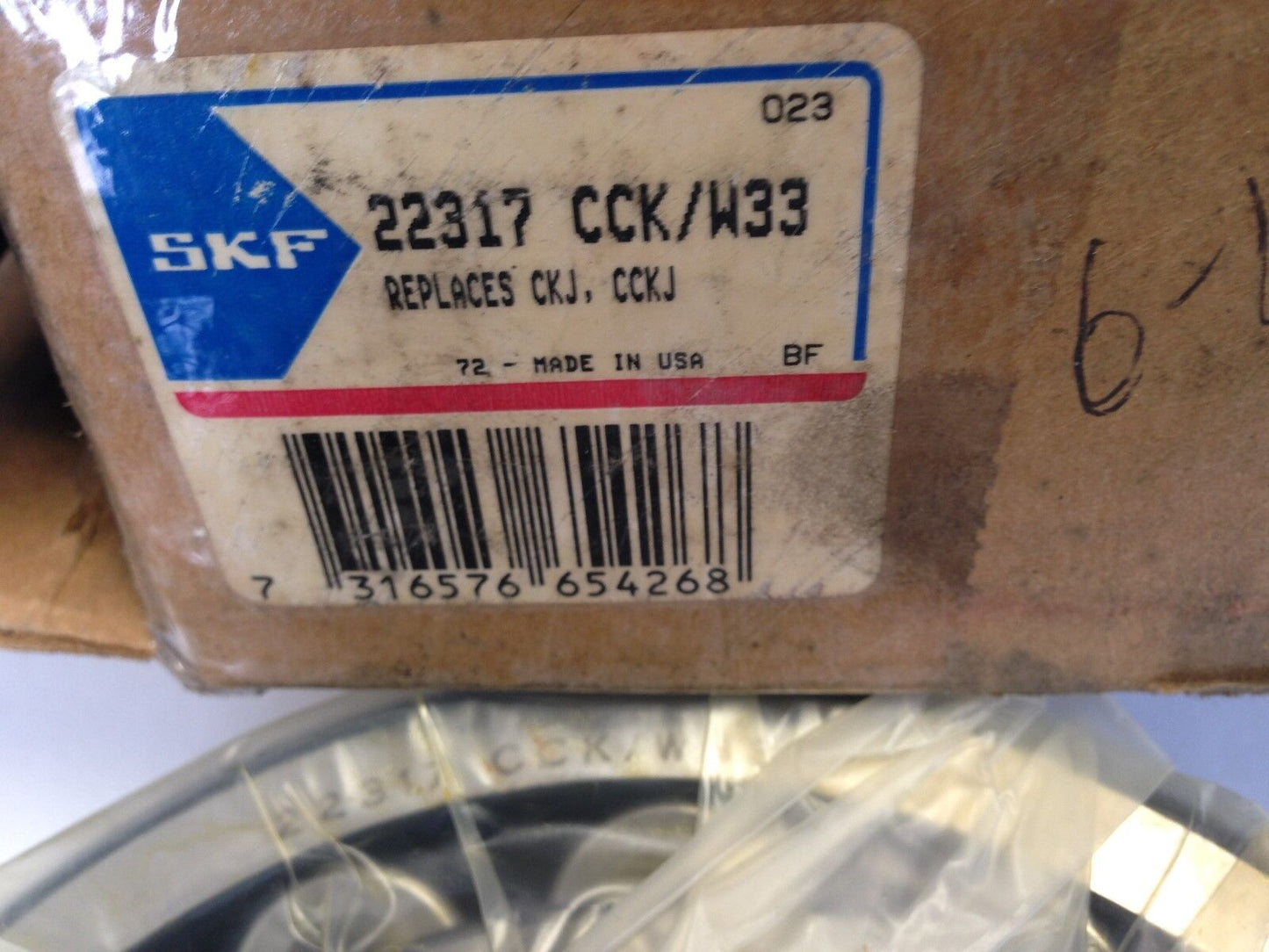 New Skf 22317 Cck/W33 Spherical Roller Bearing,75 X 180 X 60 Mm,Fb