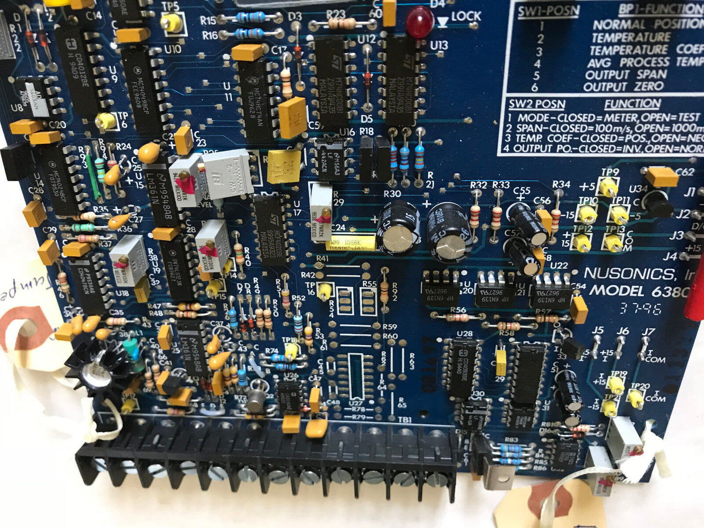 Lot 2 Nusonics 6380 Printed Circuit Board,Ad