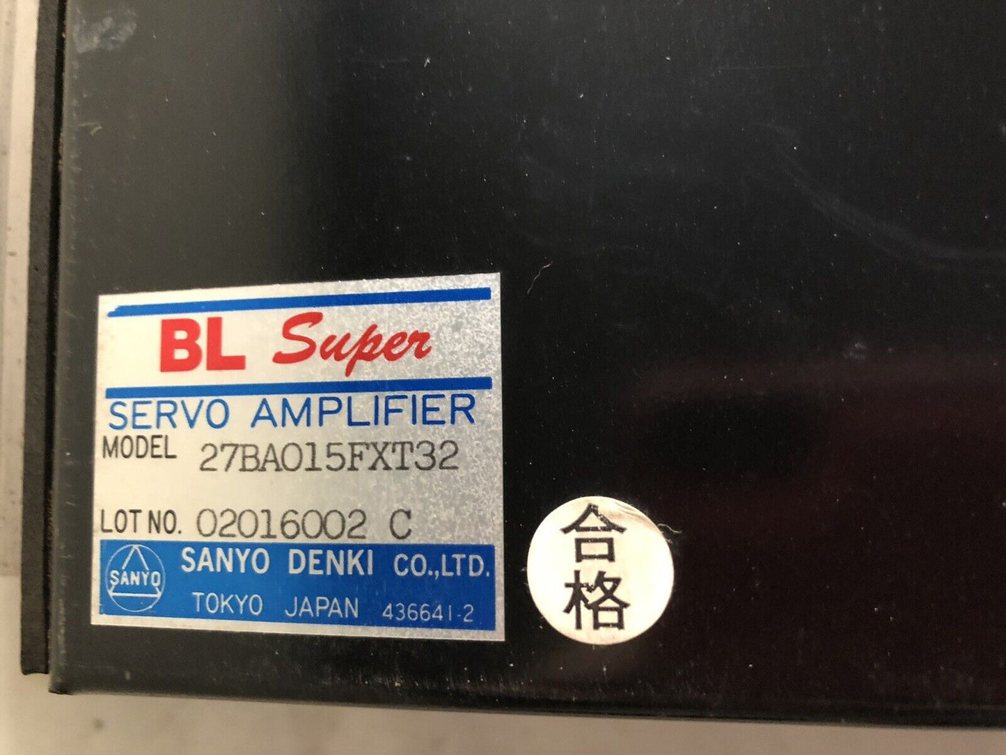 Kawasaki/ Sanyo Denki 27Ba015fxt32 Bl Super Servo Amplifier,Td