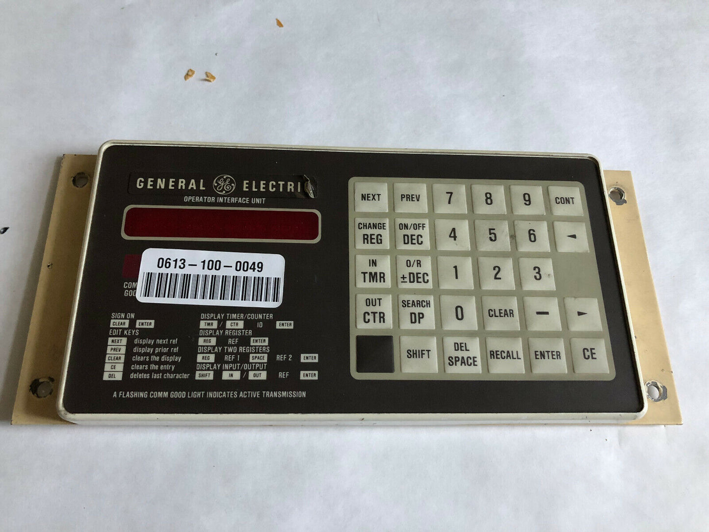 General Electric Tm77-21-001 Ge Operator Interface Unit, 44A720058-001,Tc