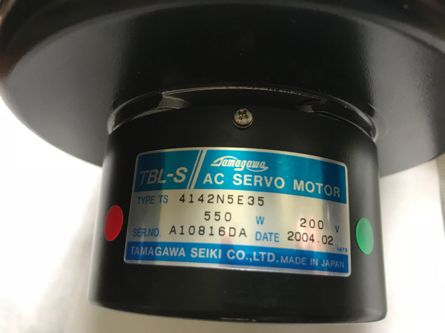 New Tamagawa 4142N5e35,Seiki Tbl-S Ac Servo Motor, 550 W, 200 V, Sn: A10816ds,Aa