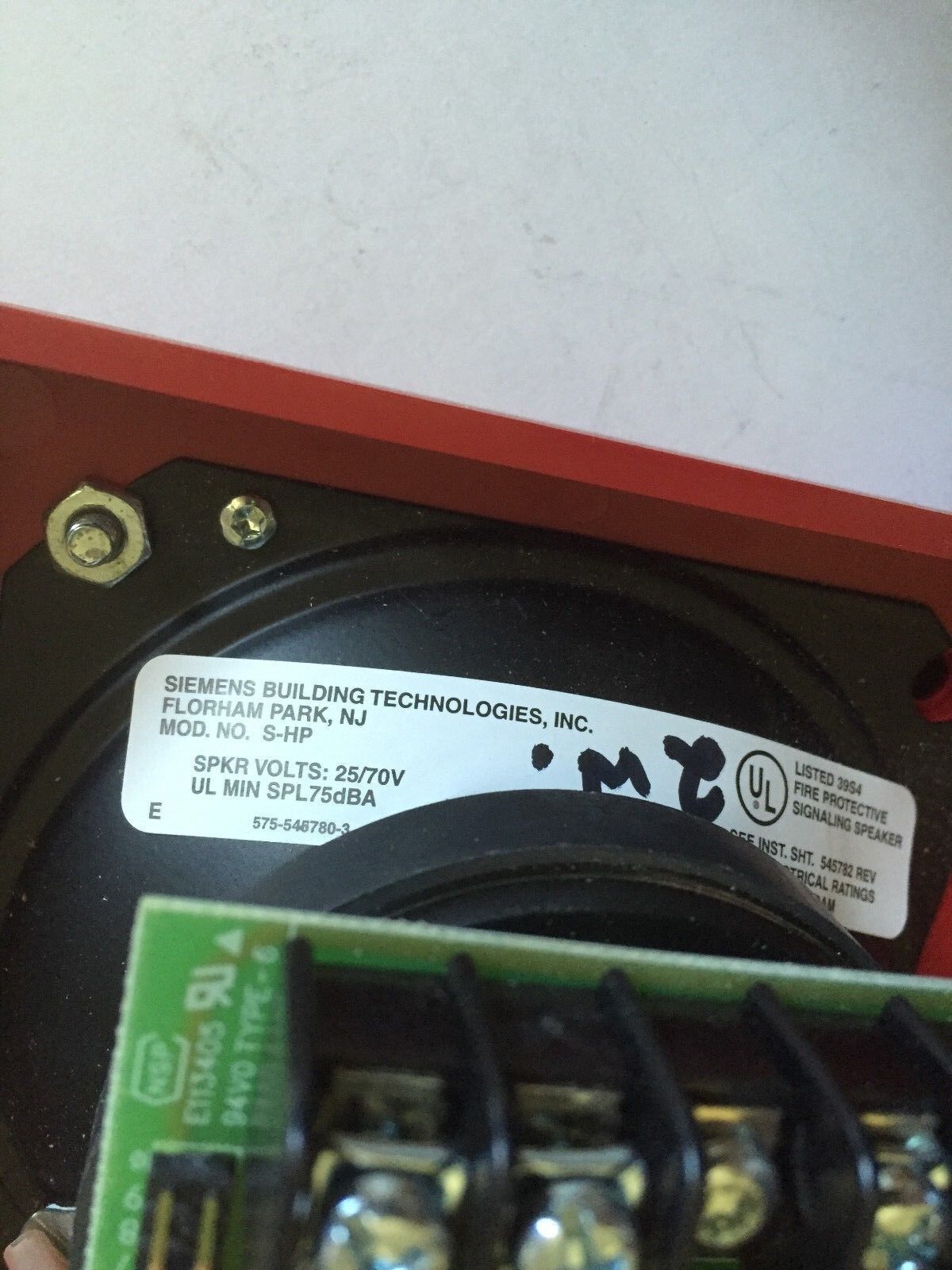 Siemens 500-699736,S-Hp,25/70V,Spl75dba Fire Alarm Ceiling Mount 4W,Shp,De