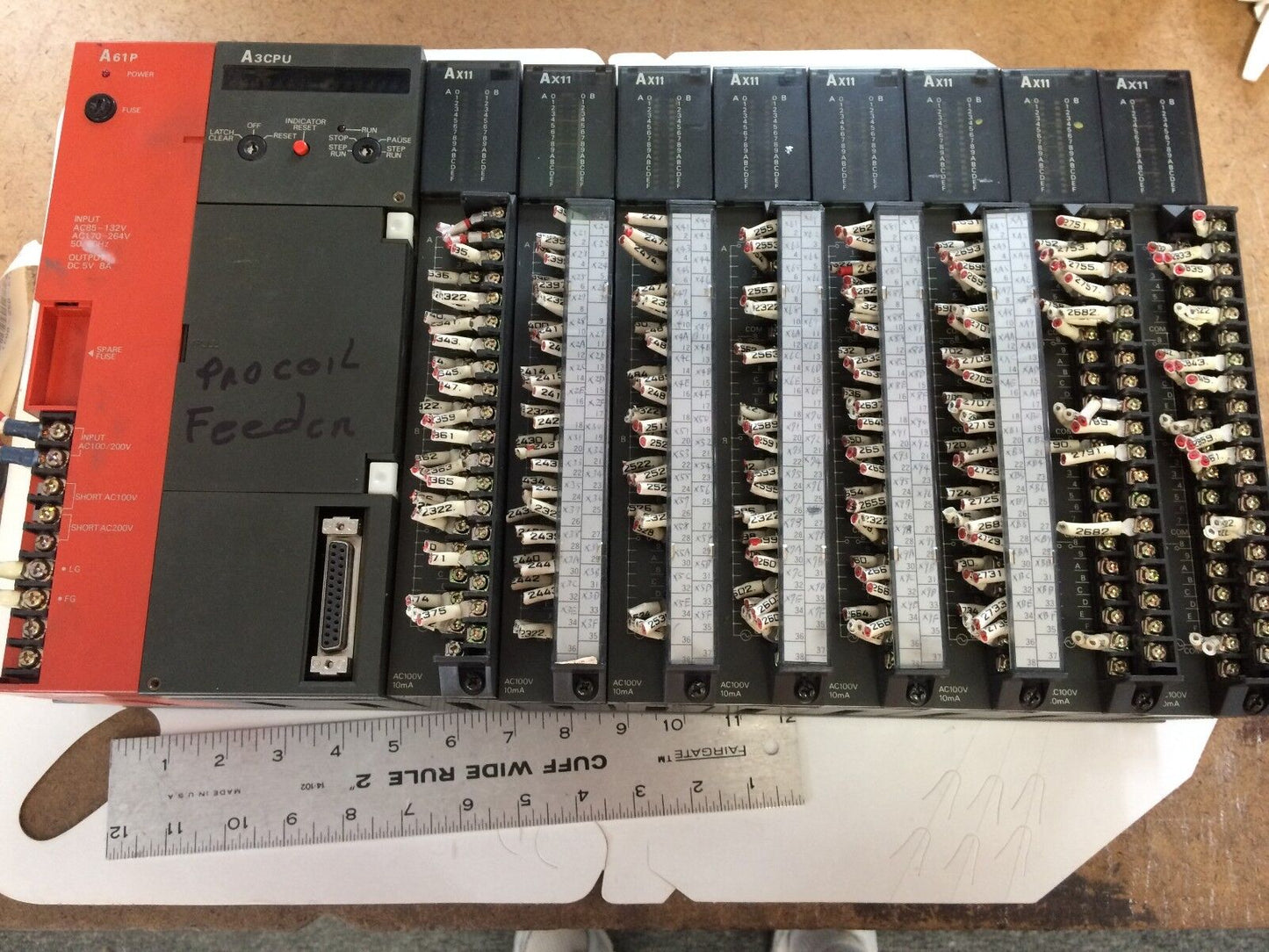 Mitsubishi A3cpu Melsec Plc System, With A61p, Ax11,Te