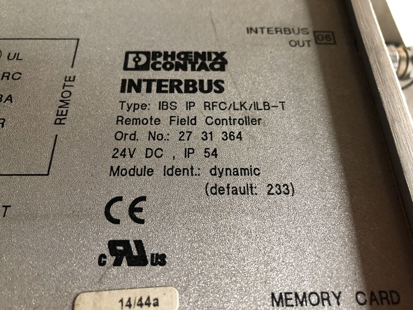 Phoenix Contact Ibs Ip Rfc/Lk/Ilb-T Remote Dynamic Interbus, 27 31 364,Cu
