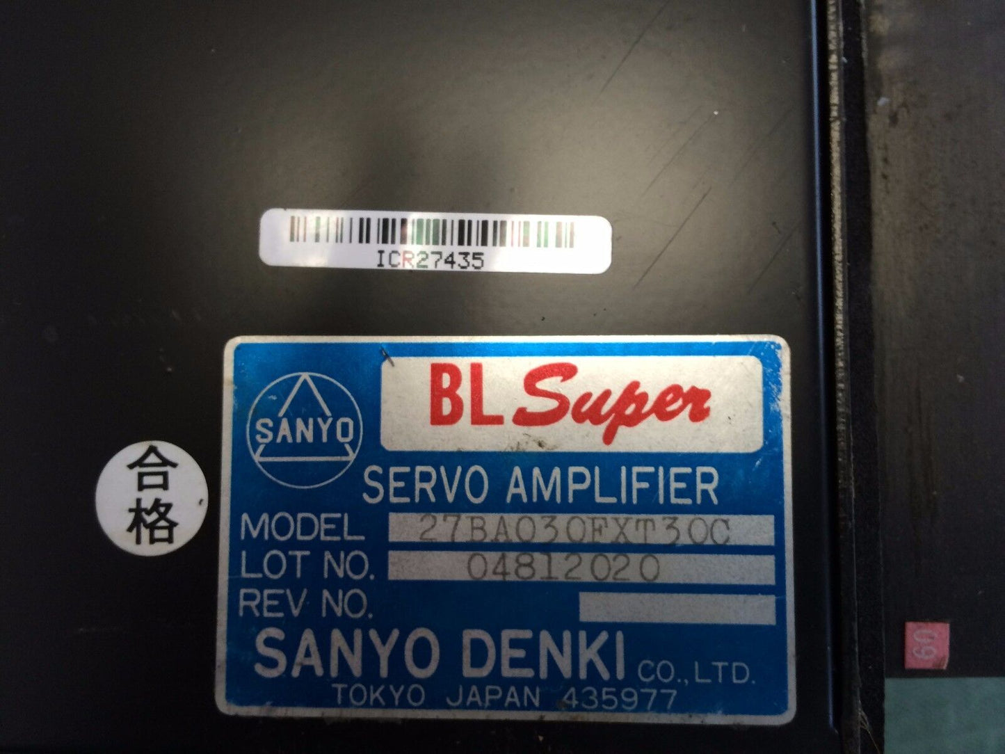 Kawasaki Sanyo Denki 27Ba030fxt30c Servo Amplifier, A030 065B ,Bl Super,Bu