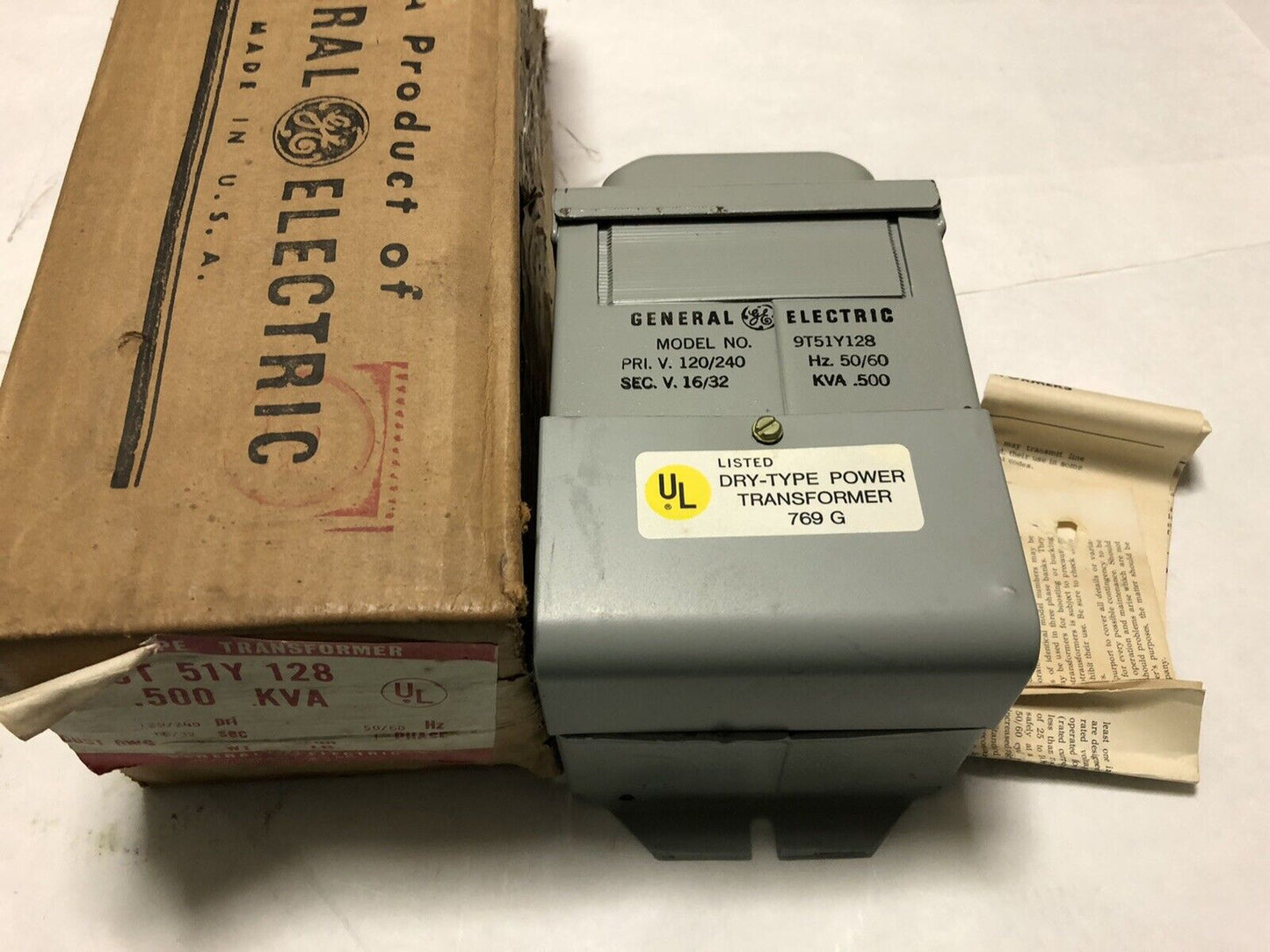 Ge 9T51y128 General Electric 9T 51Y Transformer Dry-Type Power 769G 120/240V,Ey