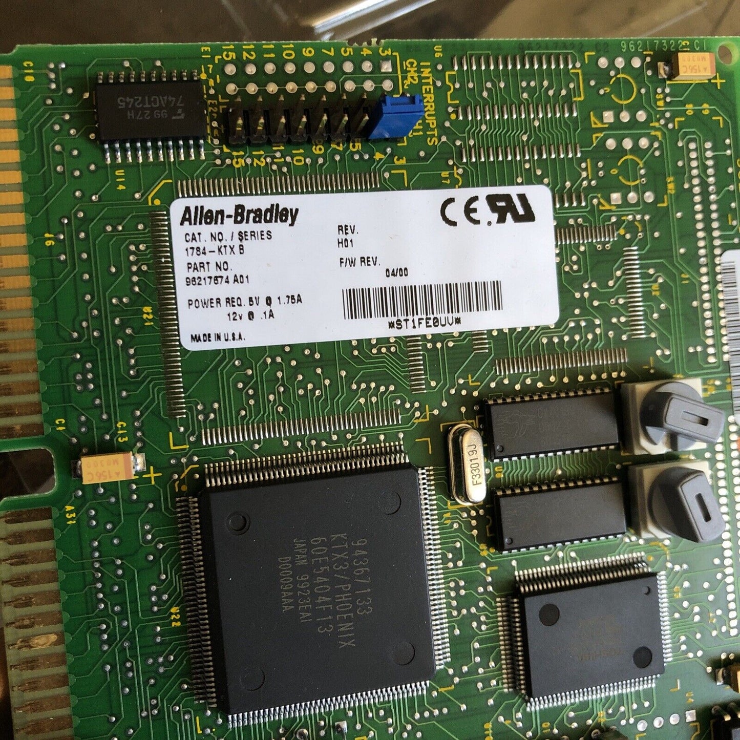 Allen-Bradley 1784-Ktx B Communication Interface Card Isa Dh Dh485 Rio,De