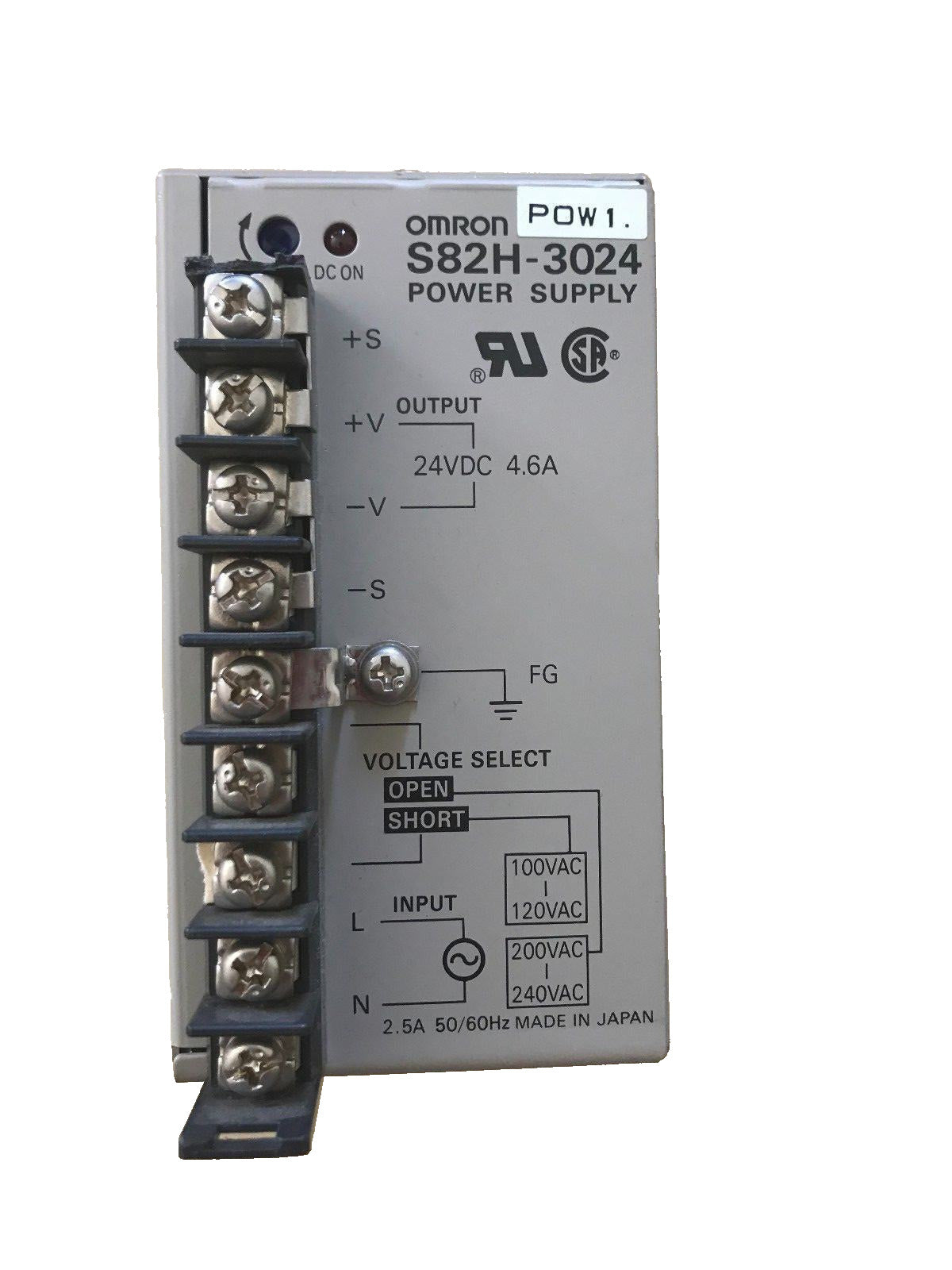 Omron S82h-3024 Power Supply S82h3024 0873F 2.5A, Room5