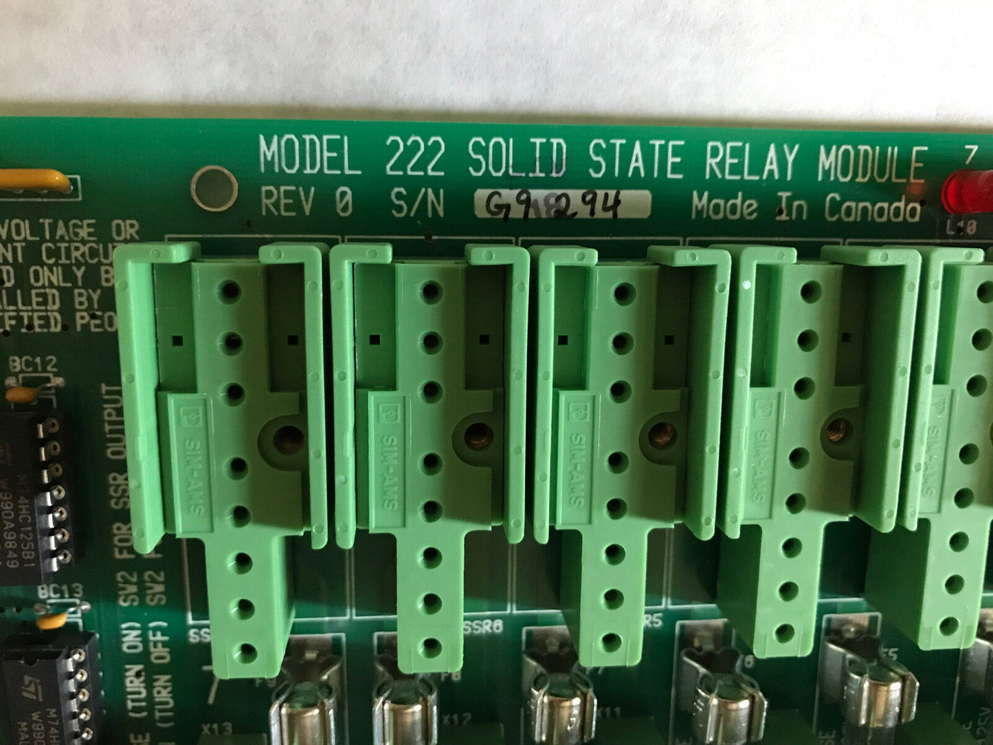 Sciemetric 222 Solid State Relay Module,200 Card Address,Solid State 222,Ag