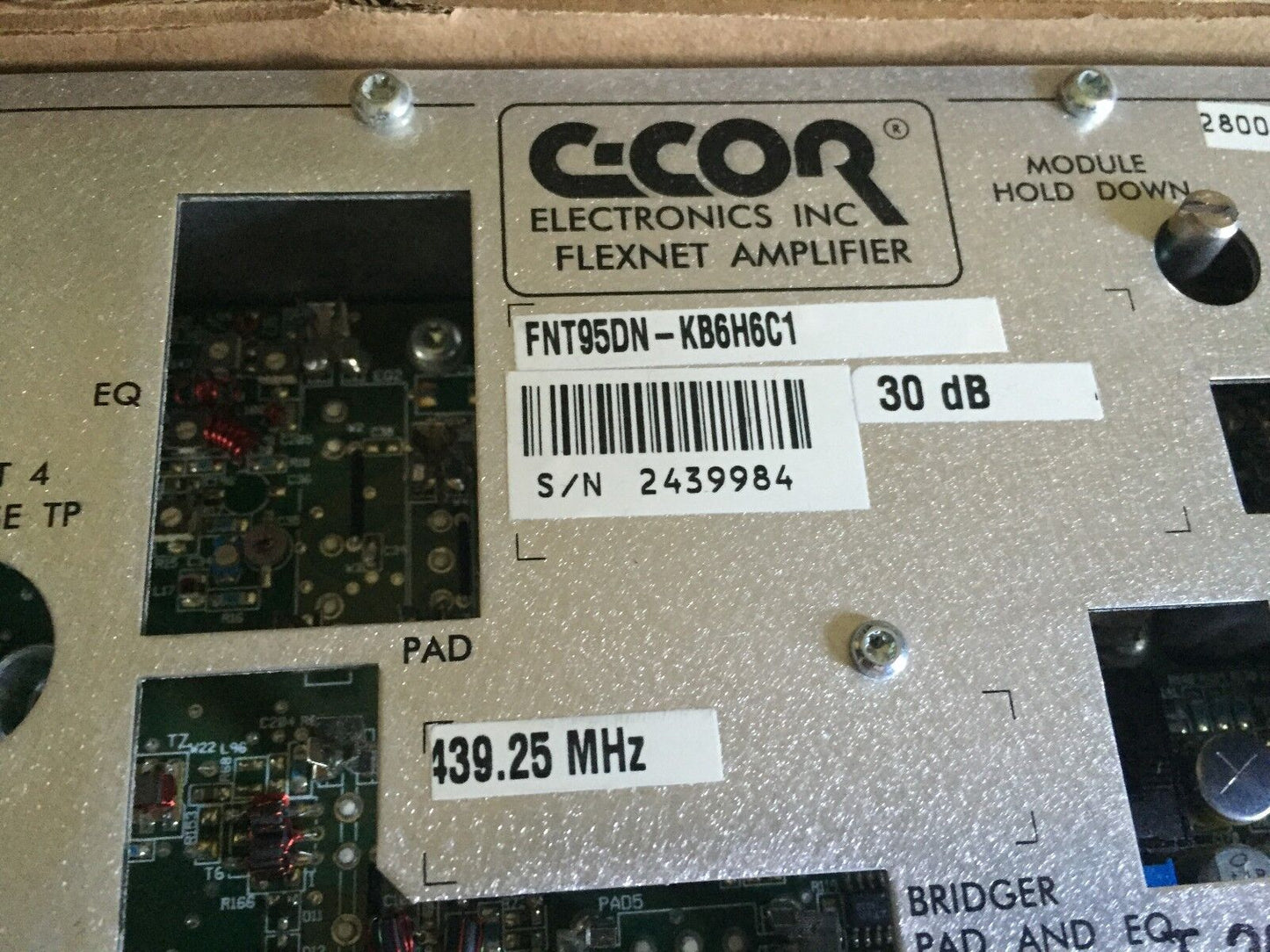 New C-Cor Fnt95dn-Kb6h6c1 Flenet Amplifier 15Amp 30Db 439.25Mhz,Ek