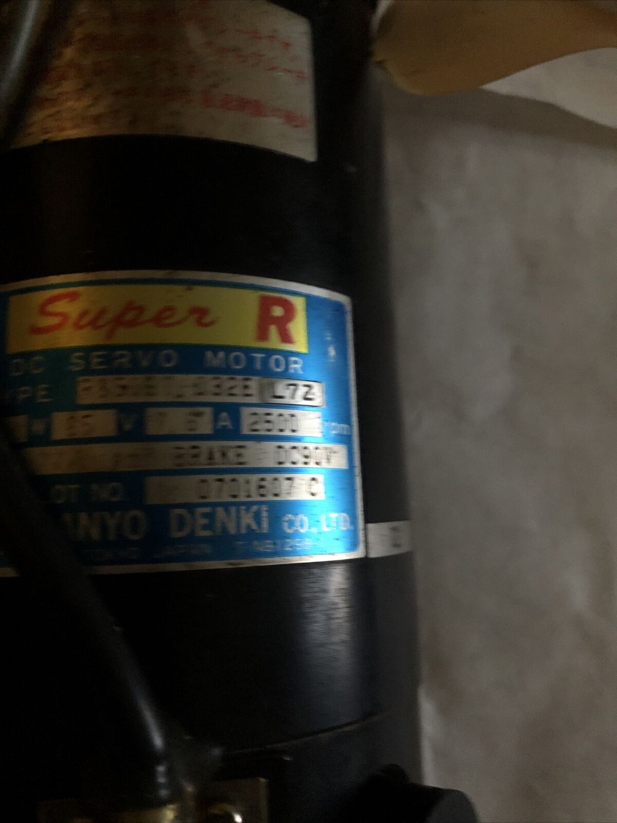 Sanyo Denki R850bt-032E L7z Dc Servo Motor,E680500c04 Encoder,R8g0bt,R850bt,Bh
