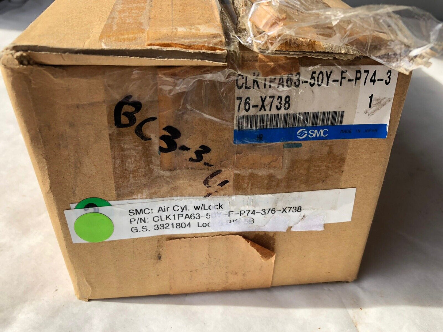 New Smc Clk1pa63-50Y-F-P74-376-X738 Pneumatic Cylinder/Clamp, Clk1pa63-50Y-F,Ta