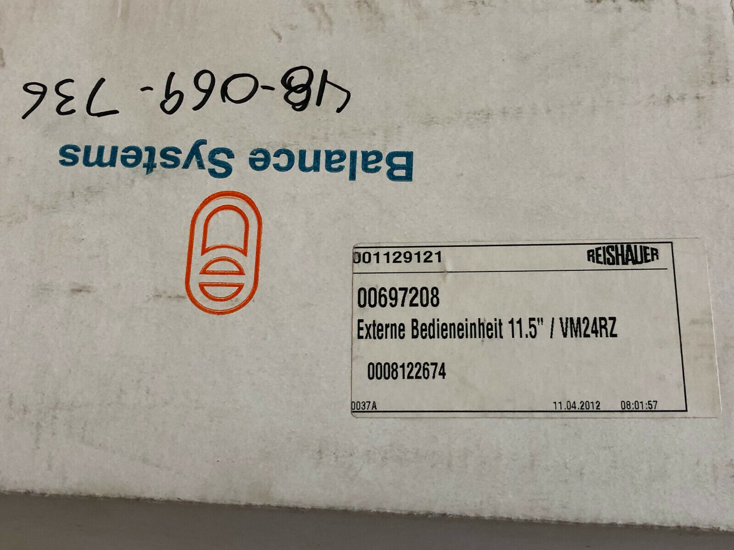 New Balance Systems 9Pavm209040070 Vm24rz,Vm24 Operator Interface Reishauer,Cz