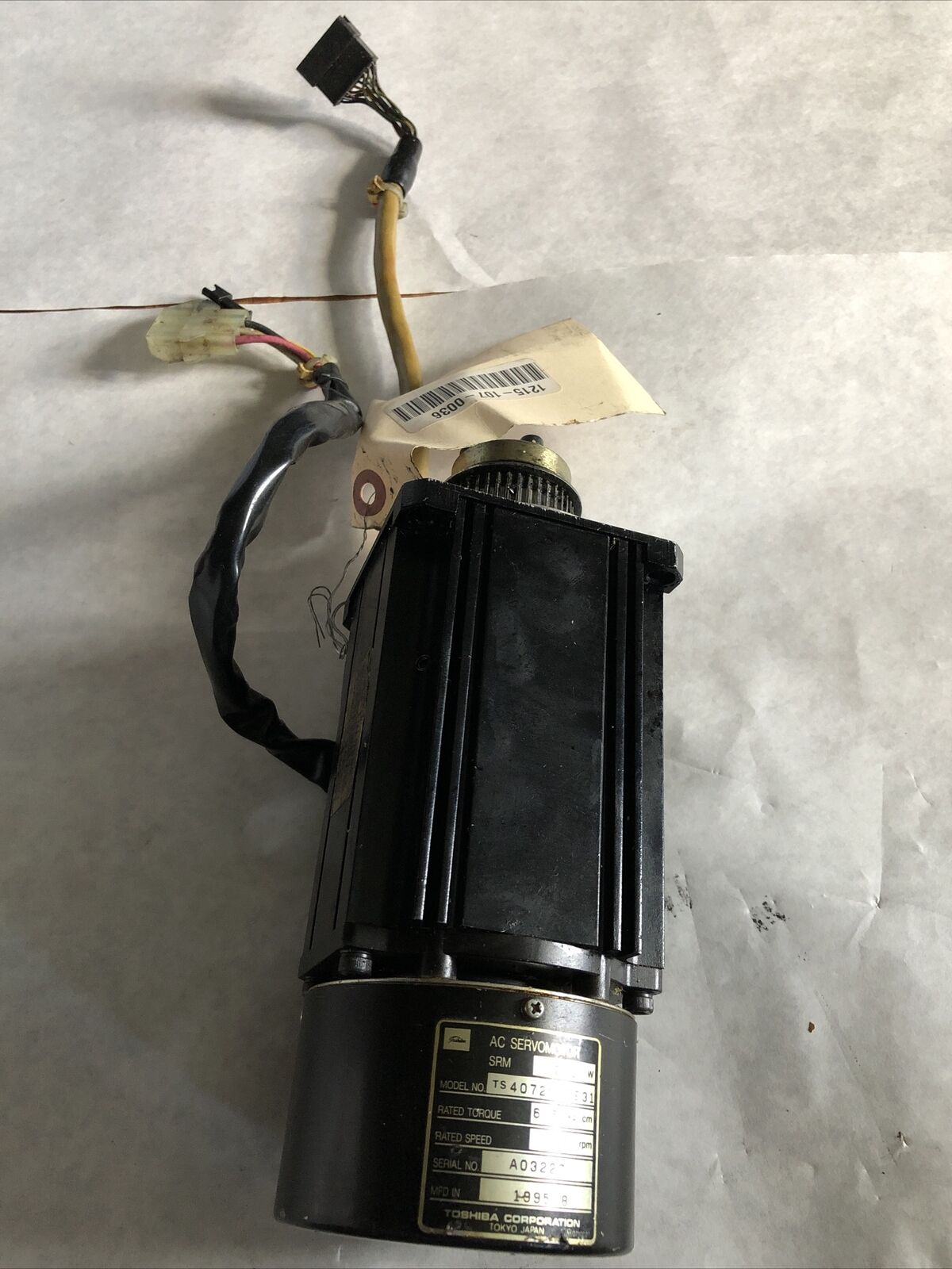 Toshiba Ts4072n32e31 Ac Servo Motor, 200W, 3000Rpm,Be