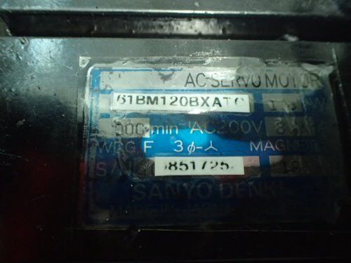Sanyo Denki 61Bm120bxat0 Ac Servo Motor,1.3Kw,8.5A,Ac 200V,61Bm120 Bxat 0,Bi