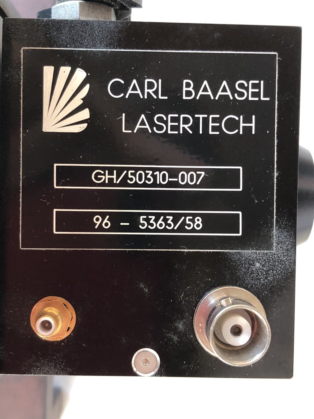 Baasel Lasertec Laser Marking System Lens/Machine Part,Gh/50310-007,965363/58,Dh