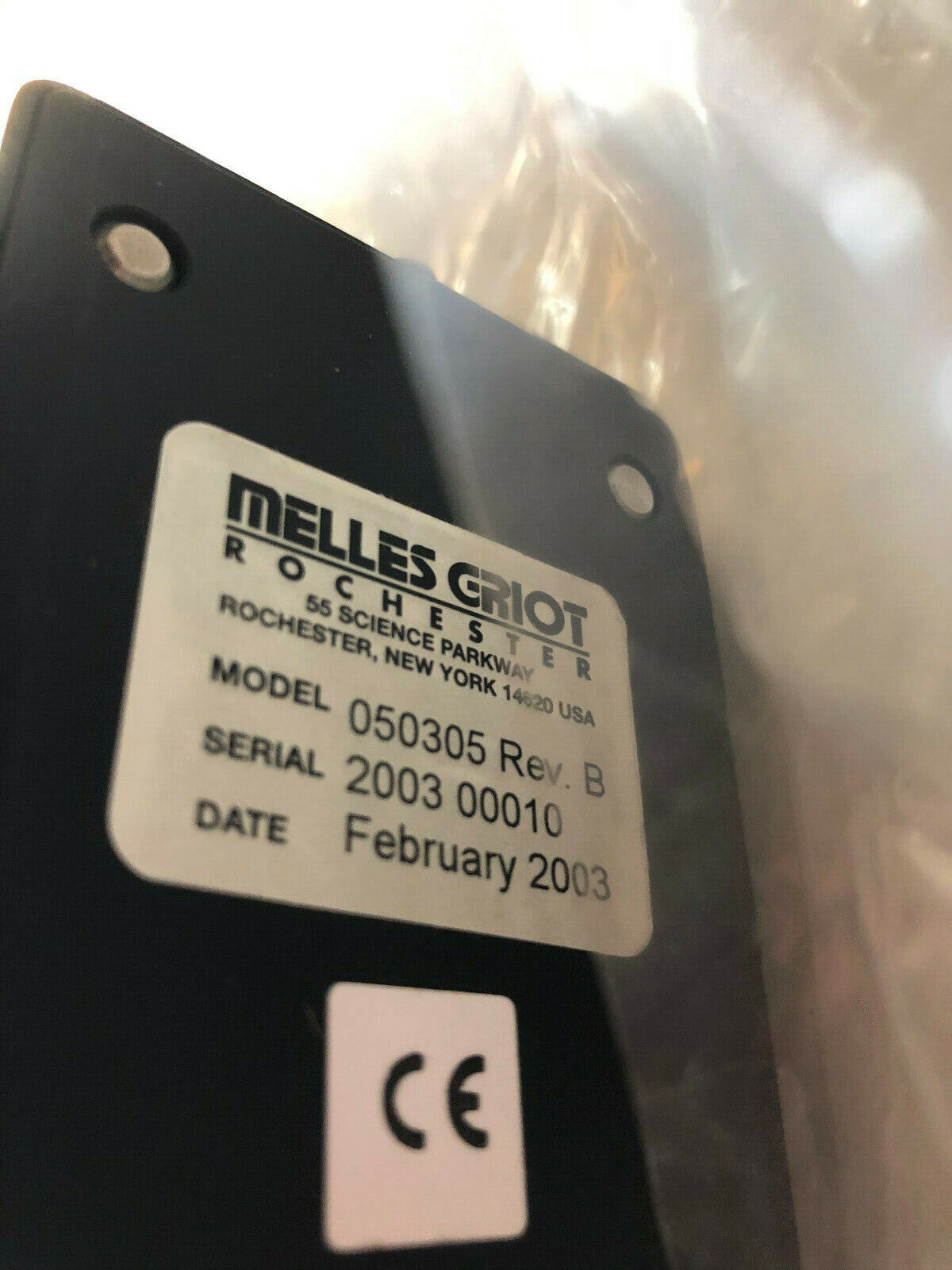 New Melles Griot 050305 Rev B,Dl2449 Optic System Axial Diffuse Illuminator,Cg
